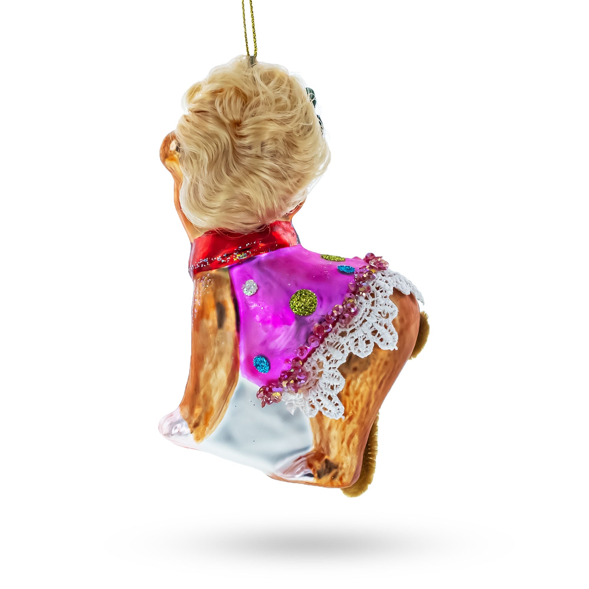 Stylish Monkey - Blown Glass Christmas Ornament