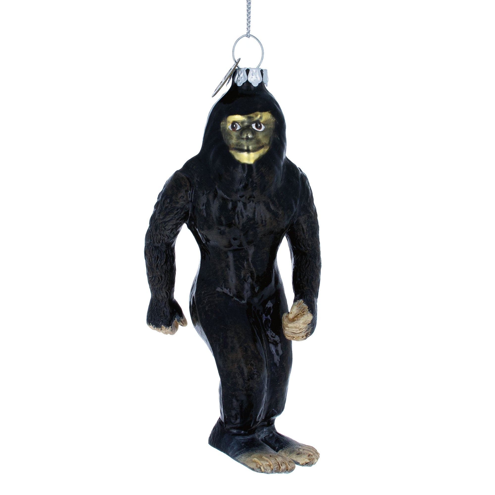 Elusive Bigfoot - Blown Glass Christmas Ornament