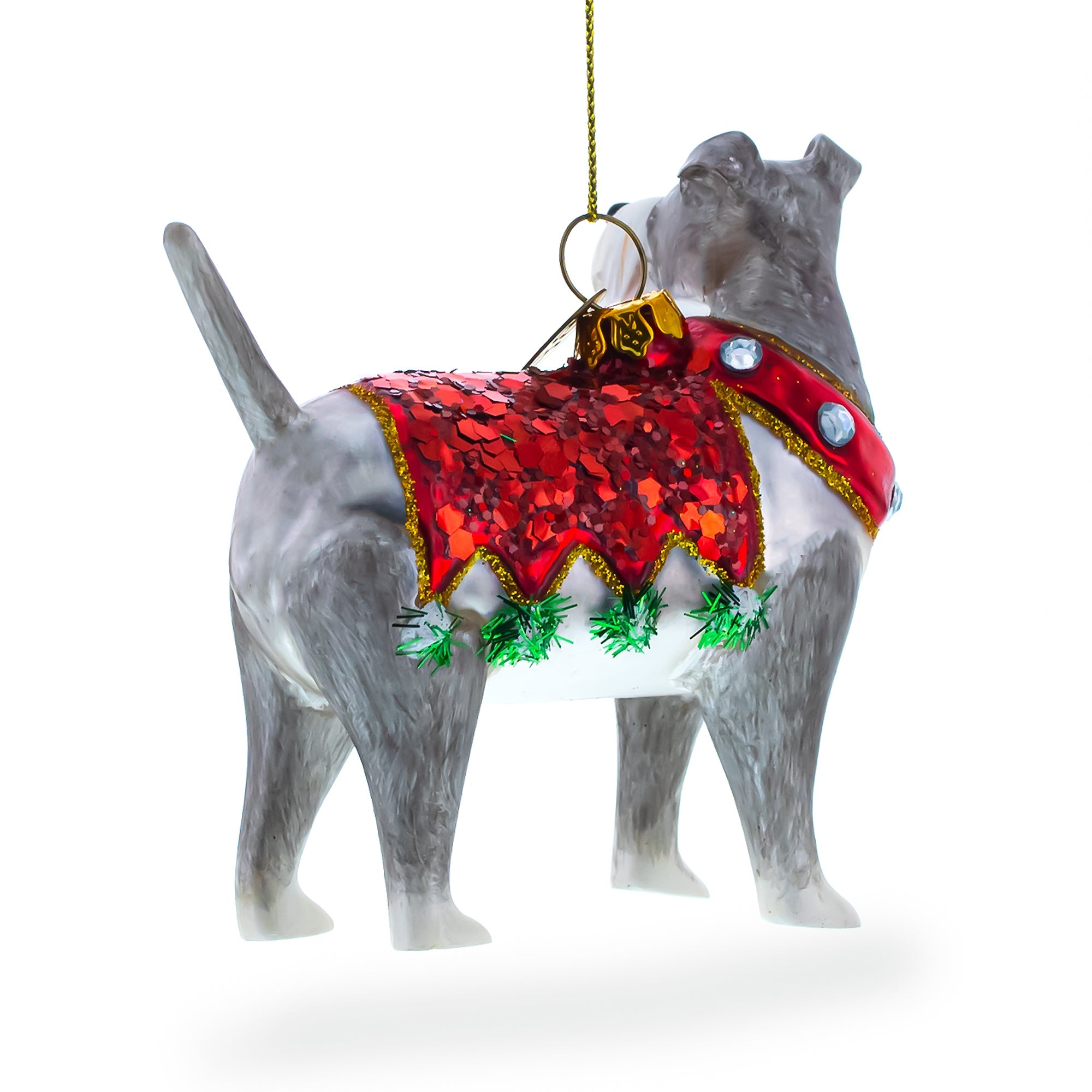 Charming Irish Terrier - Blown Glass Christmas Ornament