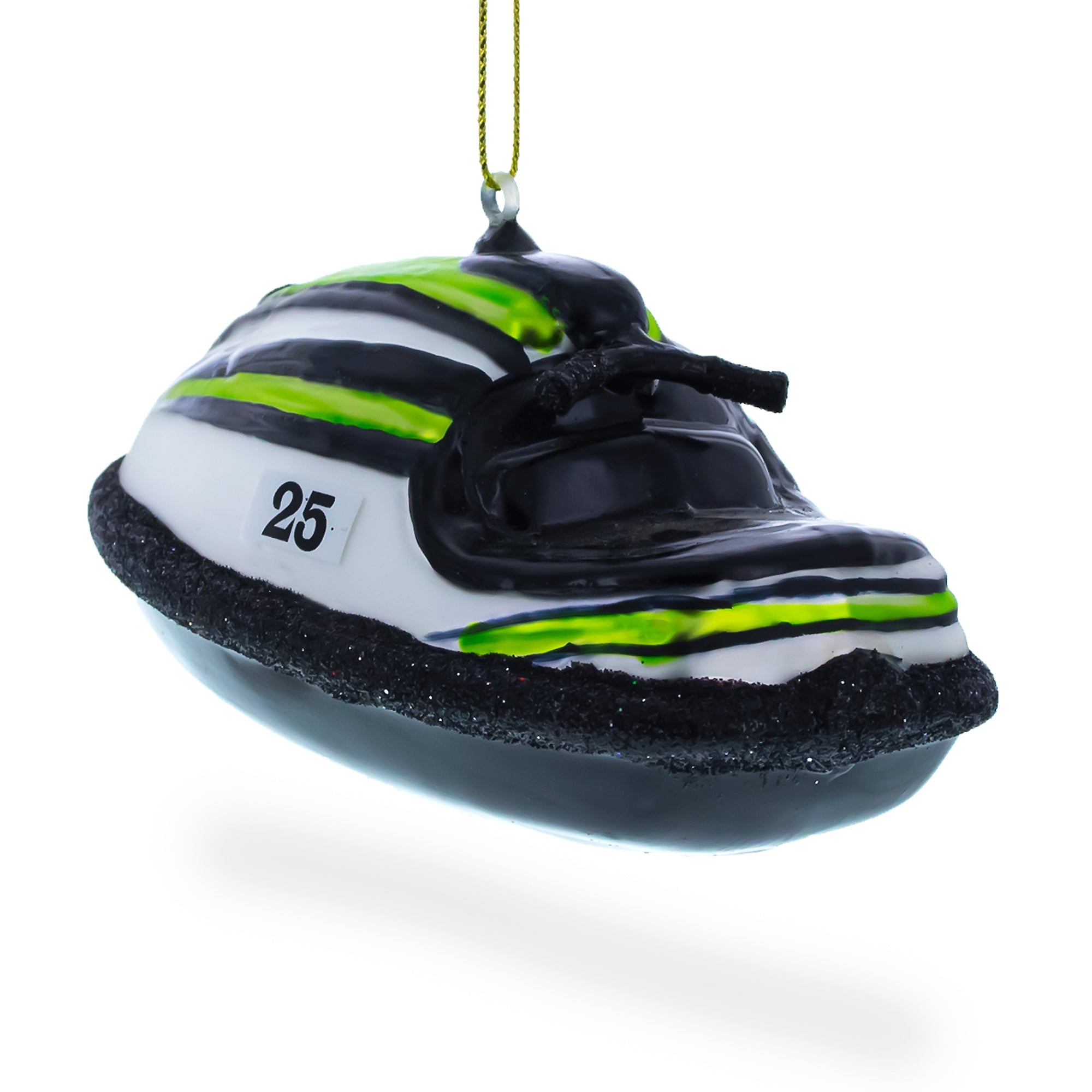 Adventurous Personal Watercraft Jet Ski - Blown Glass Christmas Ornament