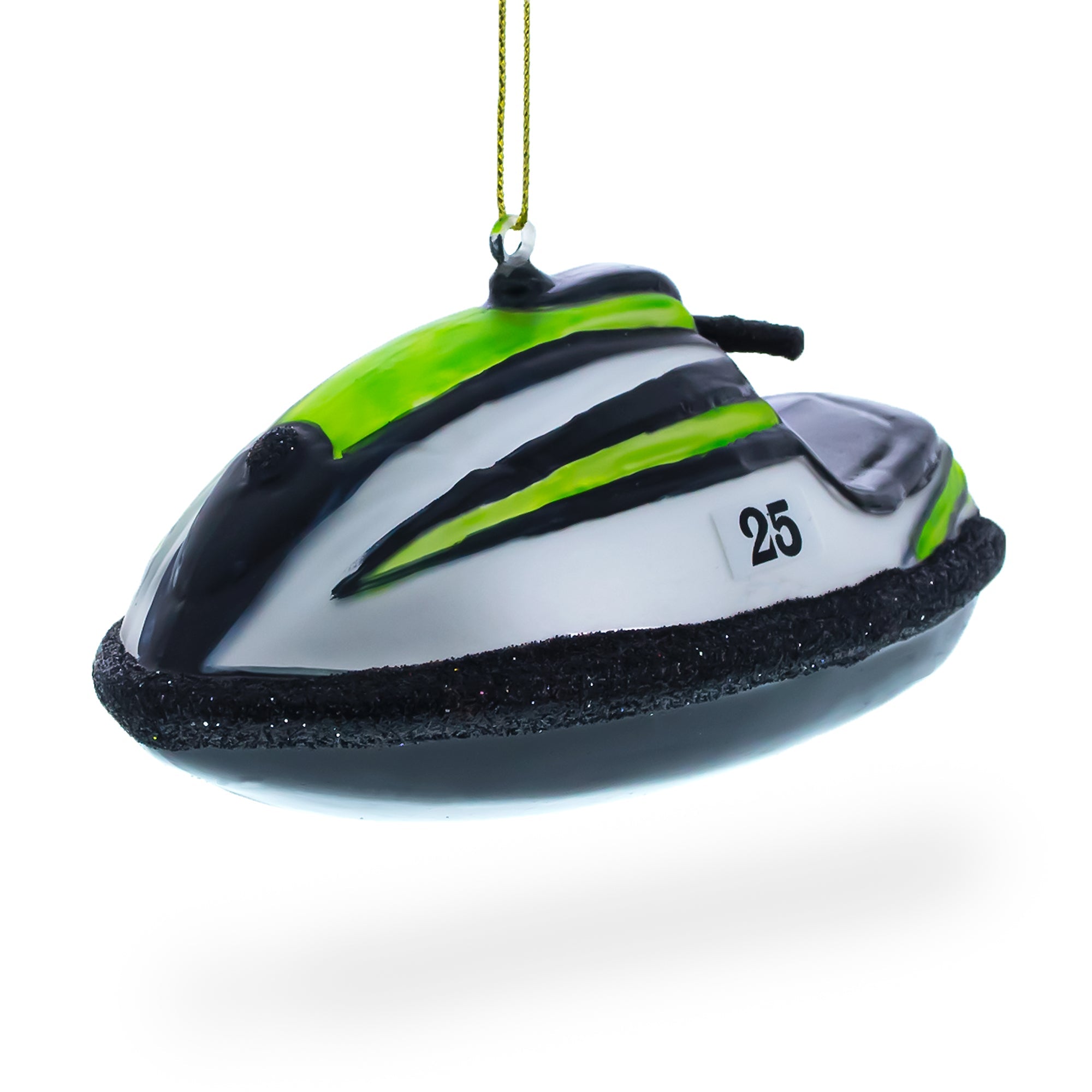 Adventurous Personal Watercraft Jet Ski - Blown Glass Christmas Ornament