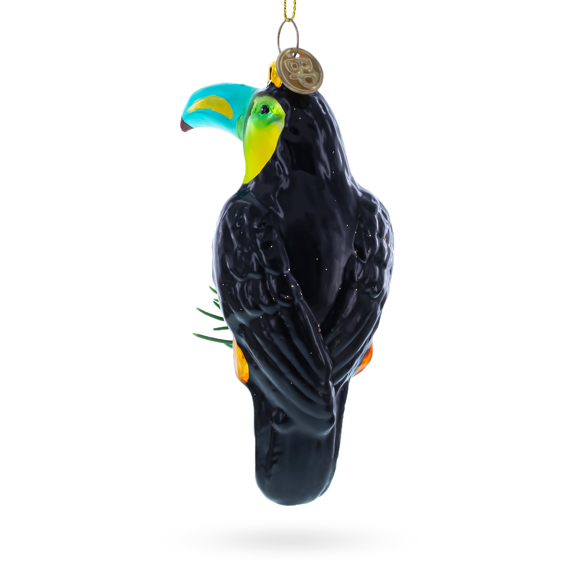 Colorful Toucan Bird - Blown Glass Christmas Ornament