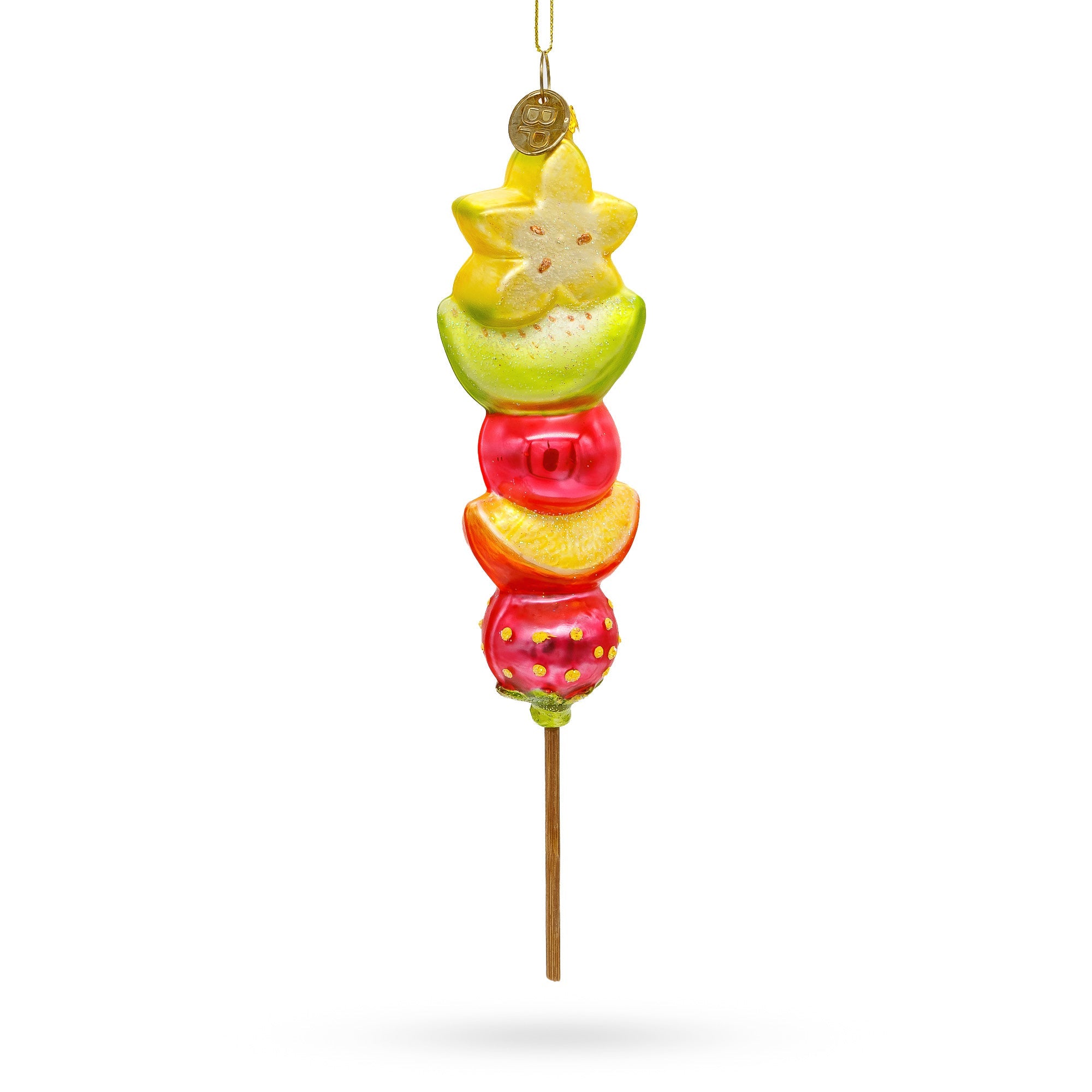 Fruit Medley On A Stick - Blown Glass Christmas Ornament