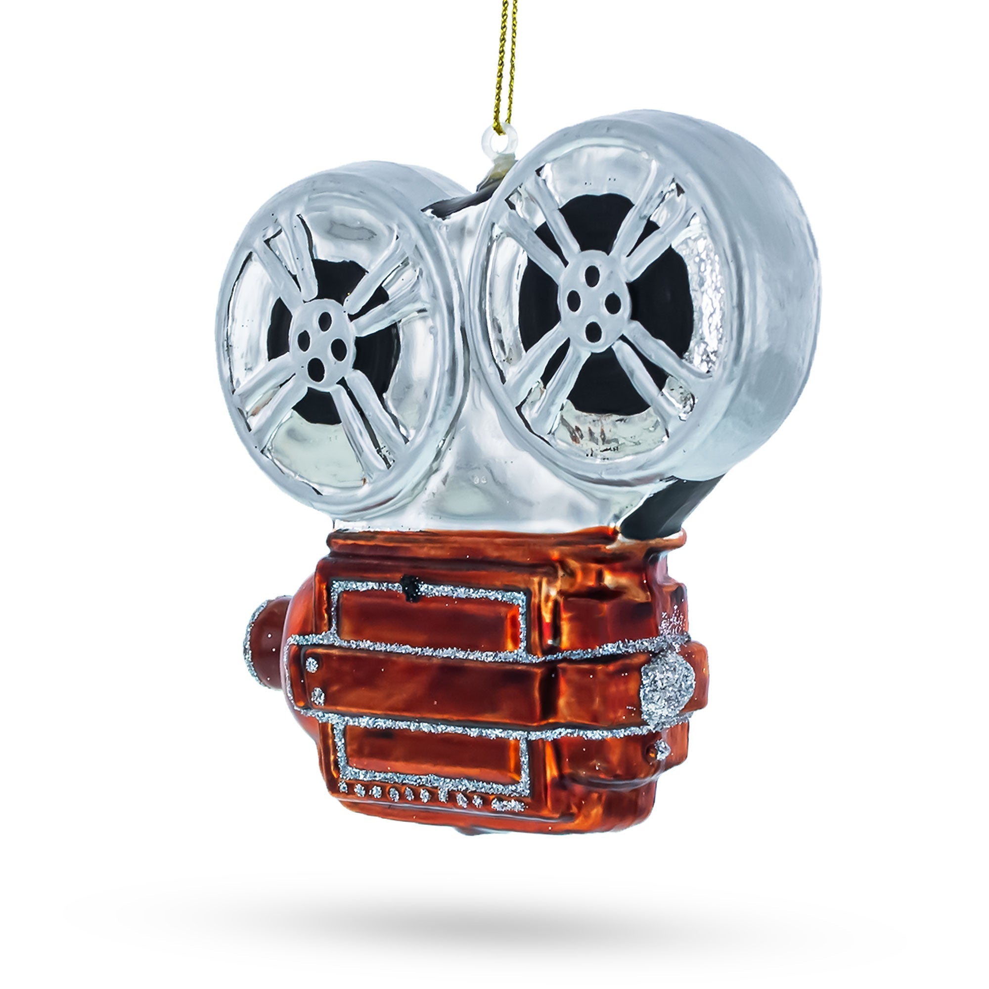 Nostalgic Camera Retro Movie Player - Blown Glass Christmas Ornament