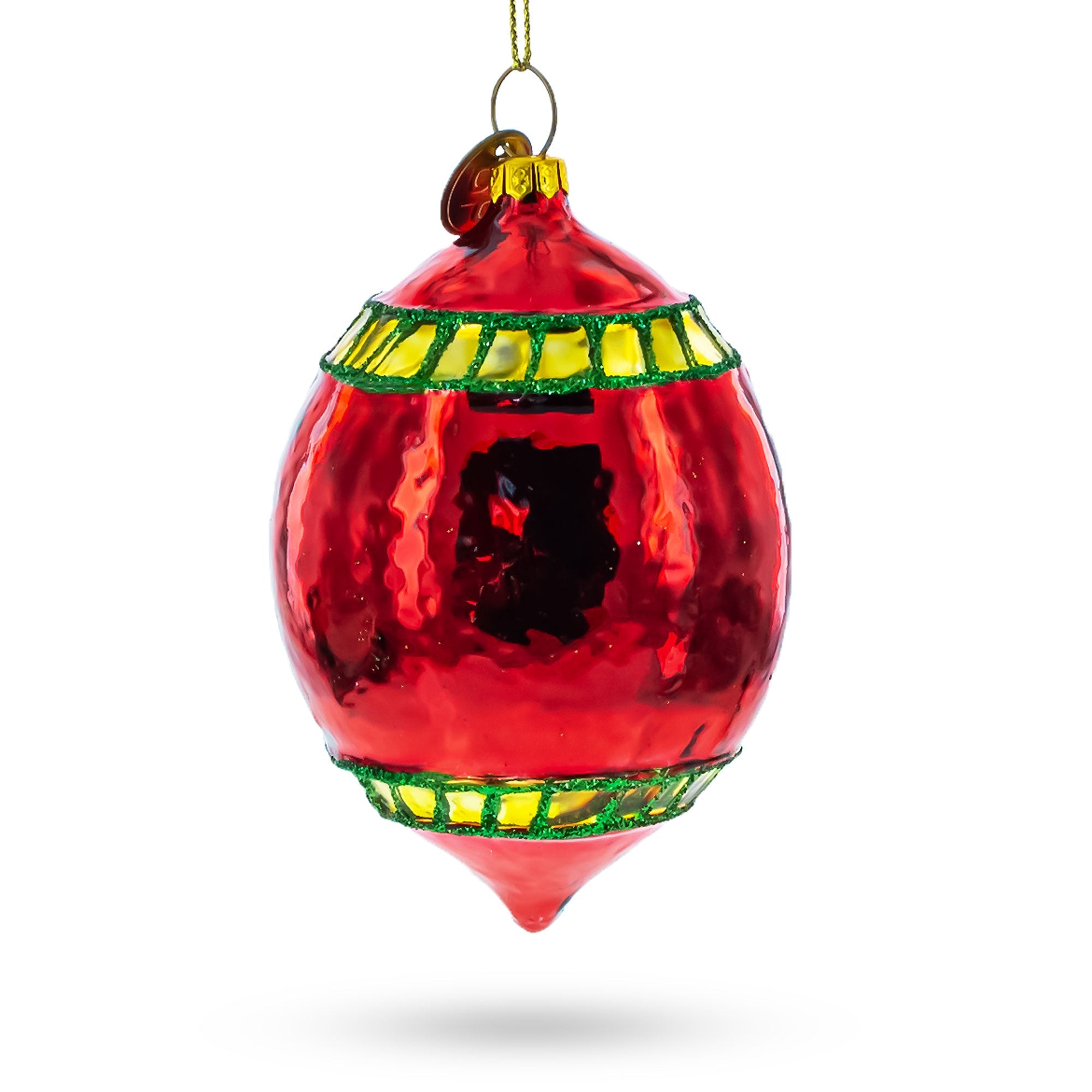 Vintage-inspired Retro Reflector - Blown Glass Christmas Ornament