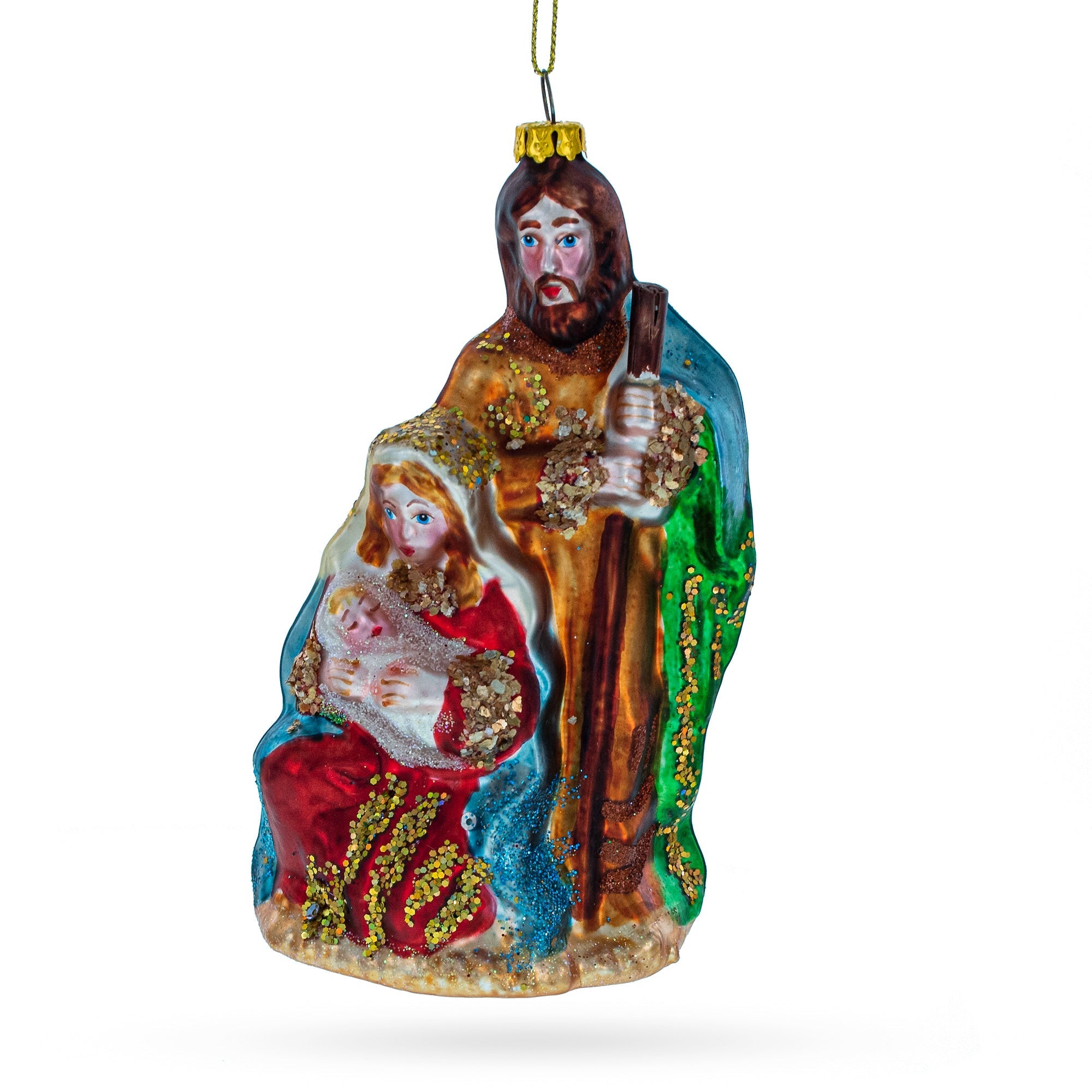 Sacred Holy Family - Miraculous Blown Glass Christmas Ornament