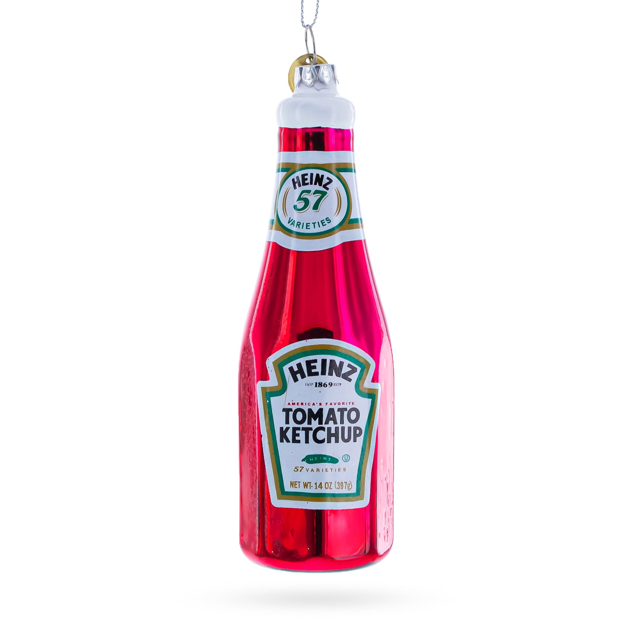 Ketchup Bottle - Blown Glass Christmas Ornament