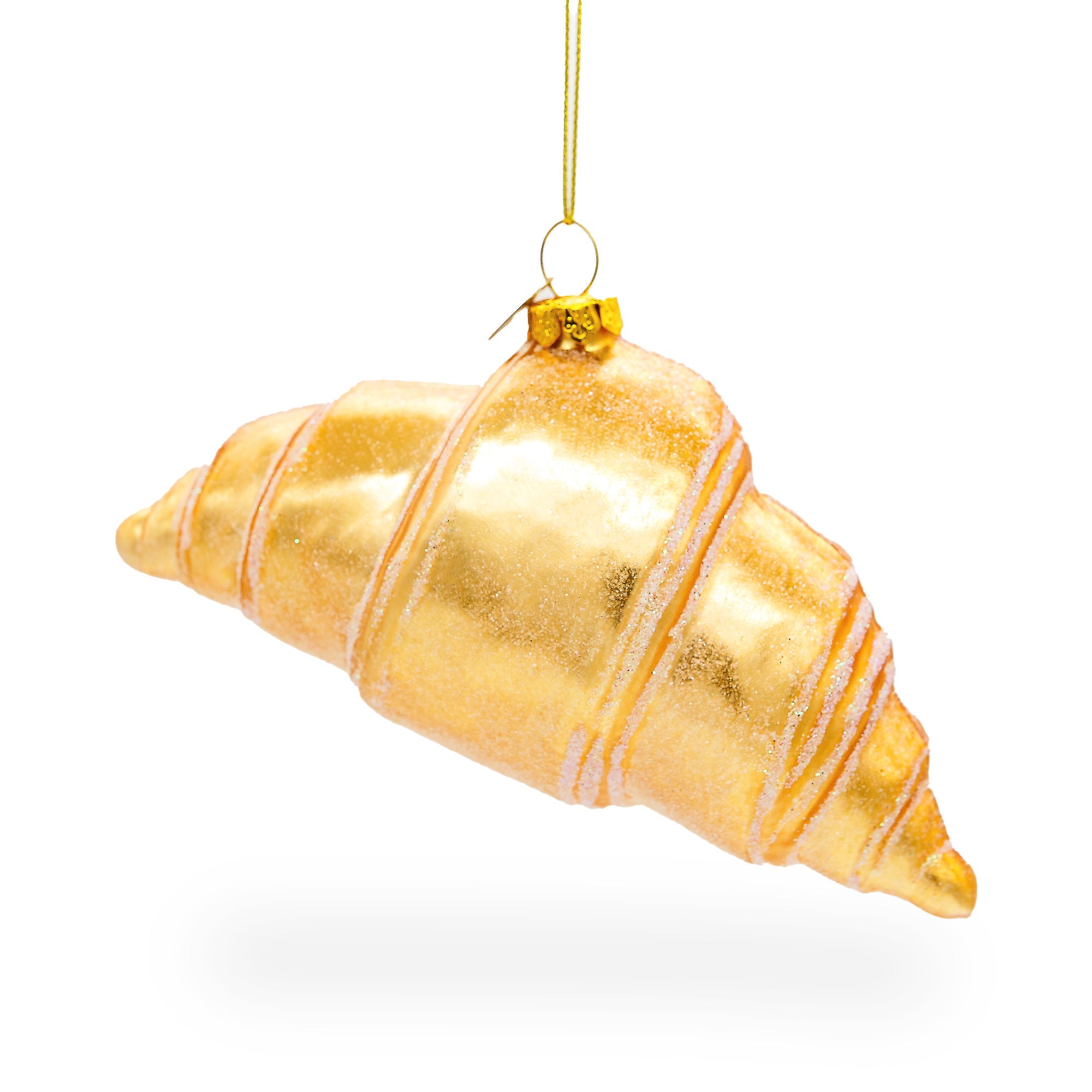 Flaky Butter Croissant - Blown Glass Christmas Ornament