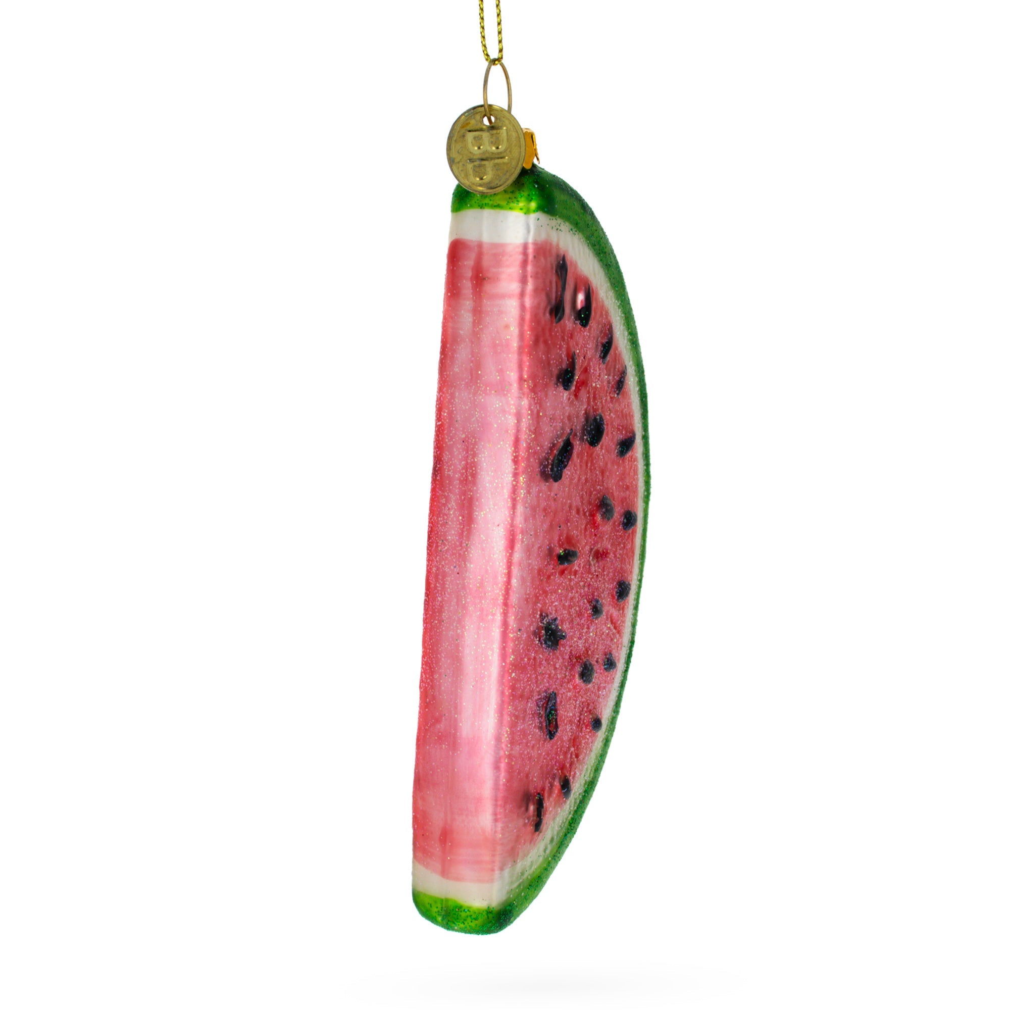 Juicy Watermelon Slice - Blown Glass Christmas Ornament