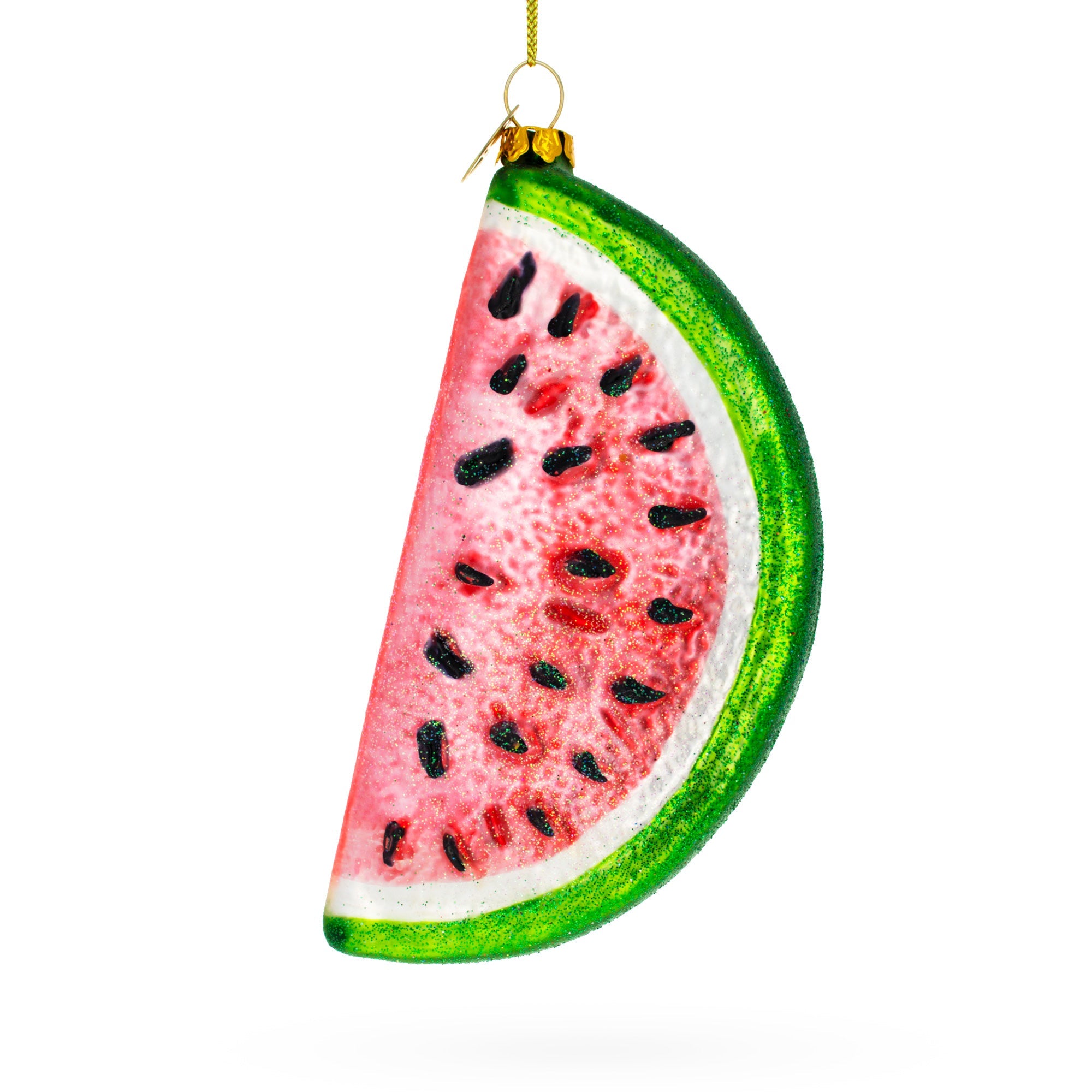 Juicy Watermelon Slice - Blown Glass Christmas Ornament