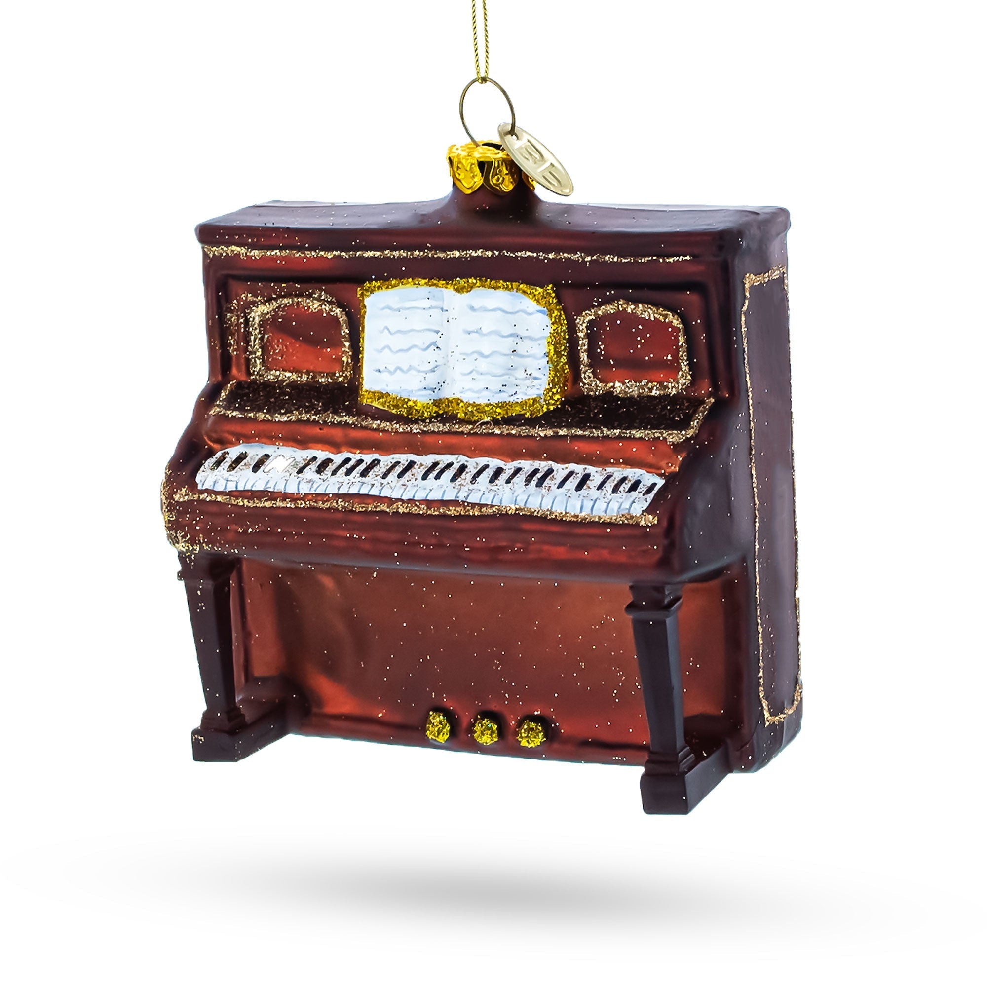 Elegant Piano - Blown Glass Christmas Ornament