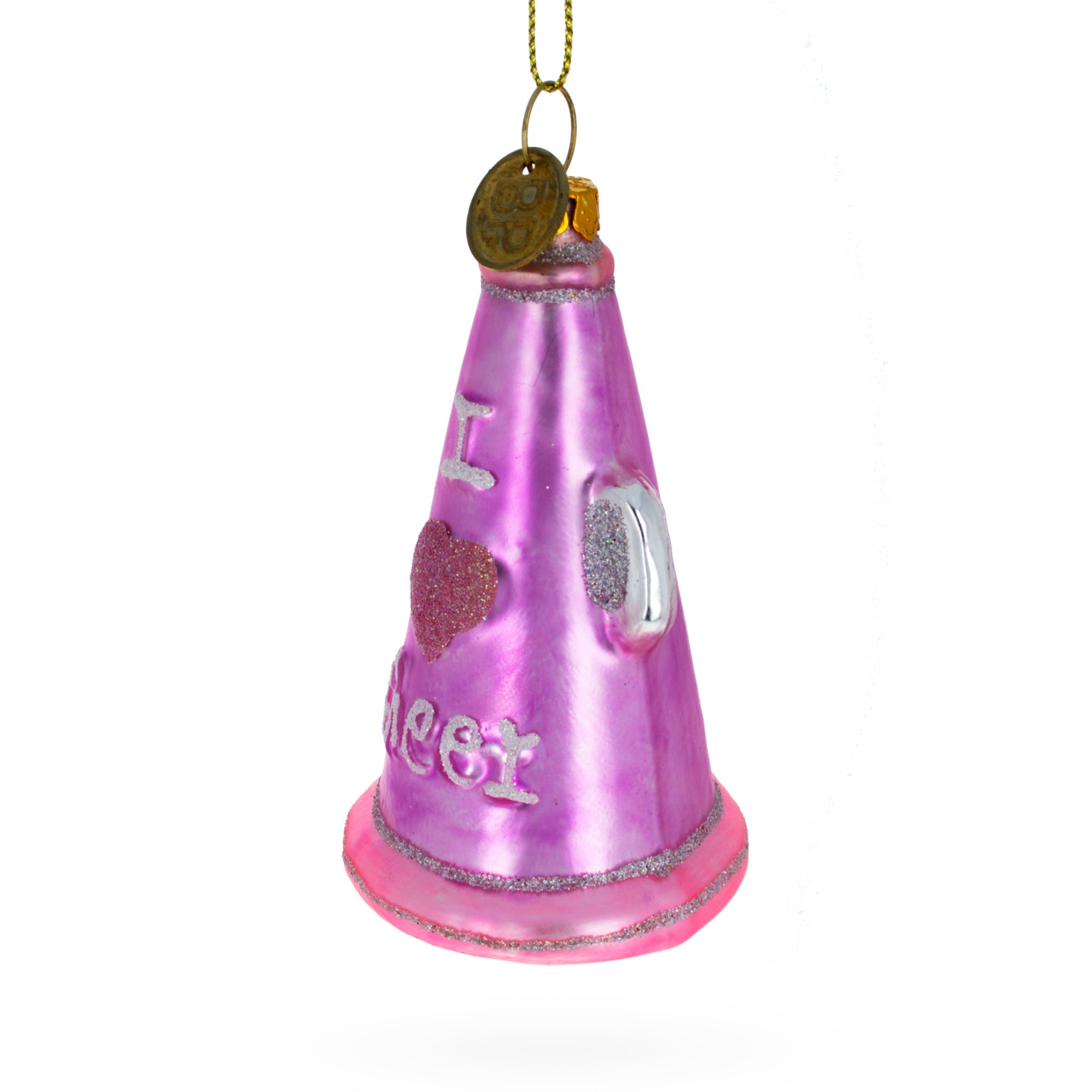 Dazzling Pink Megaphone - Blown Glass Christmas Ornament