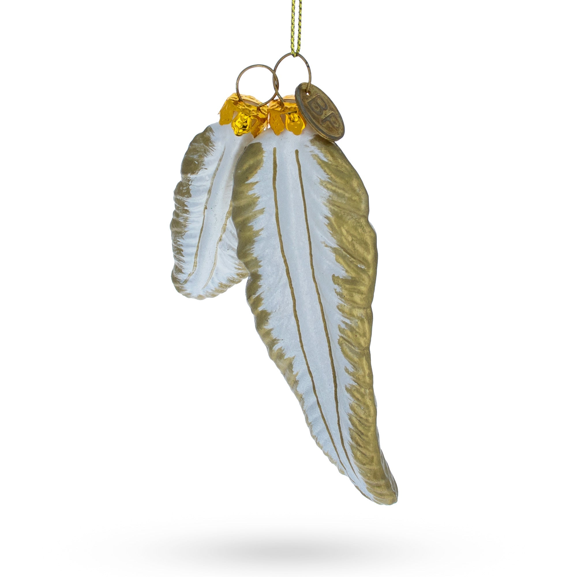 Whimsical Flight: Feathers - Blown Glass Christmas Ornament