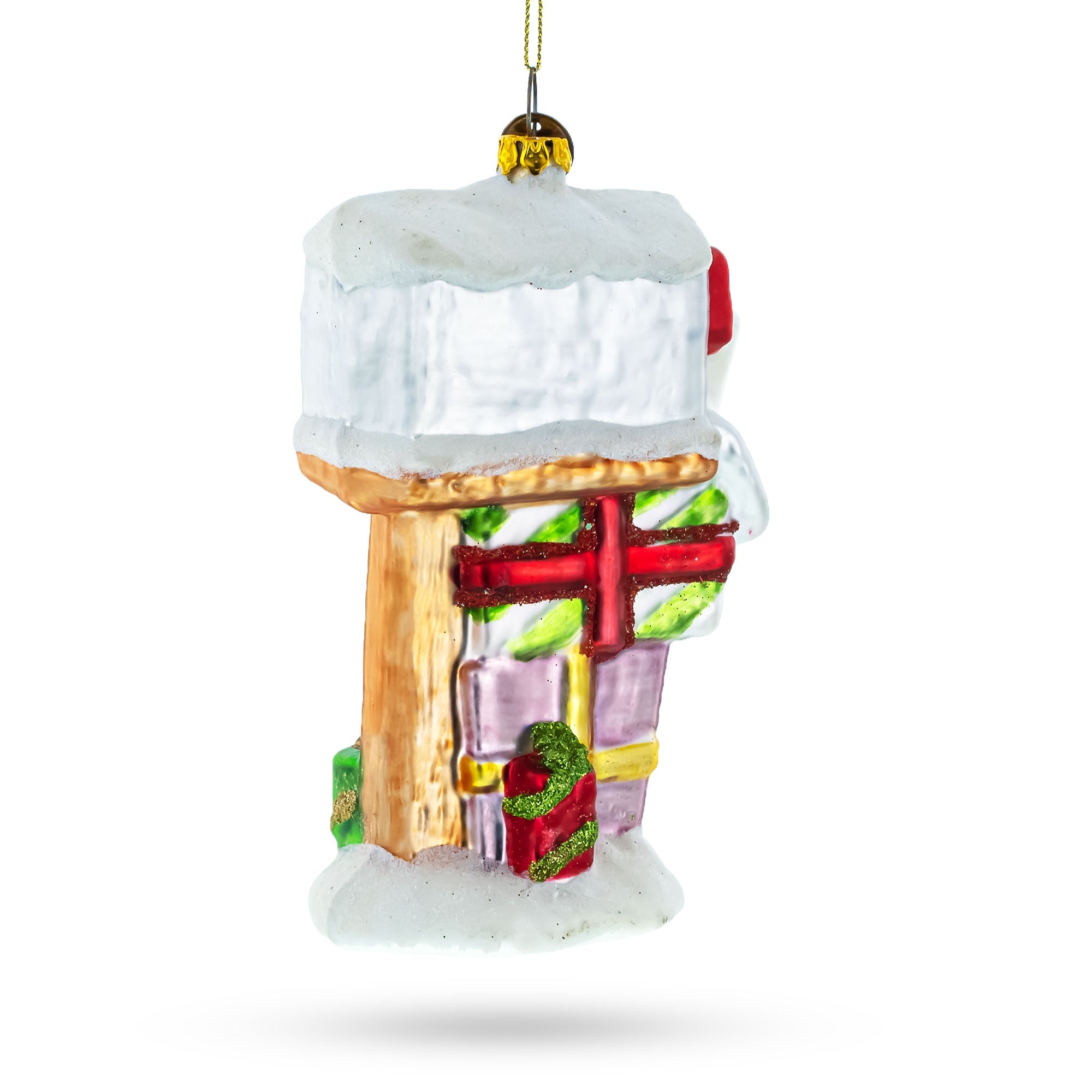 Festive Delivery: Mailbox With Letters And Gifts - Blown Glass Christmas Ornament