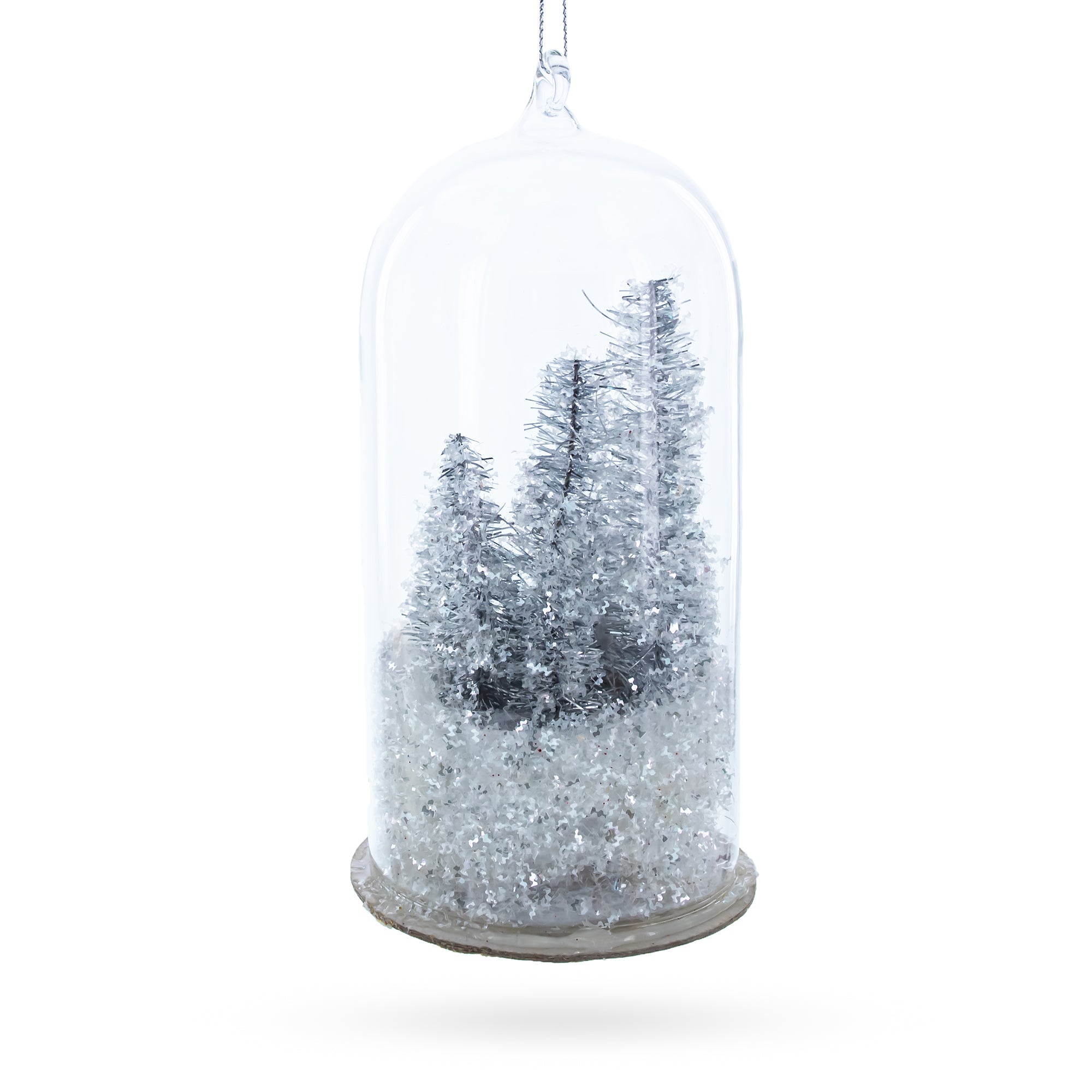 Wildwood Harmony: Bear Family In The Woods - Blown Glass Christmas Ornament