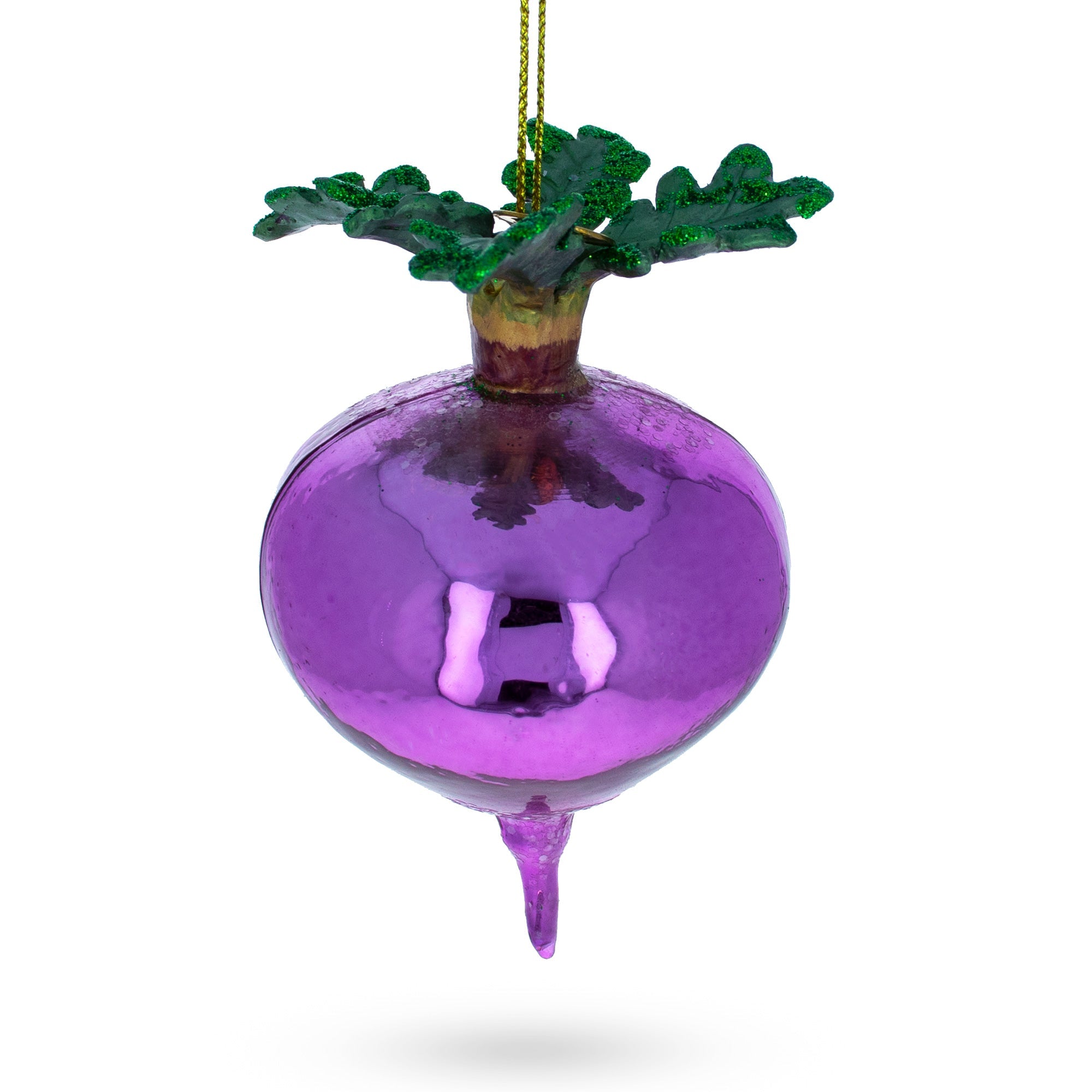 Vibrant Beetroot - Blown Glass Christmas Ornament