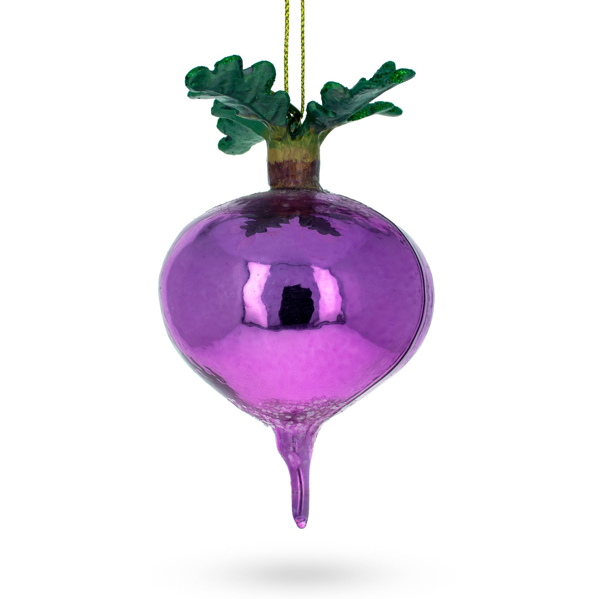 Vibrant Beetroot - Blown Glass Christmas Ornament