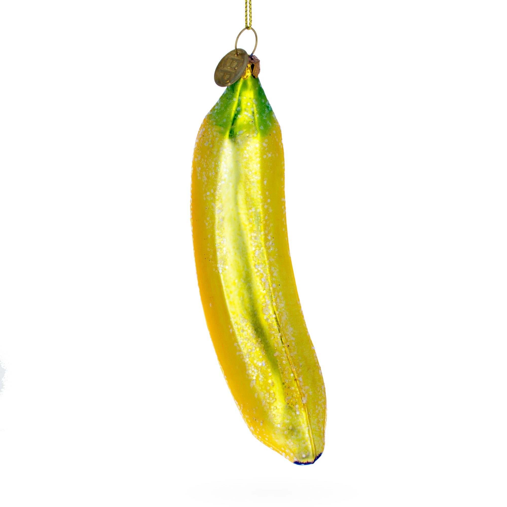 Tropical Delight: Sunny Banana - Blown Glass Christmas Ornament