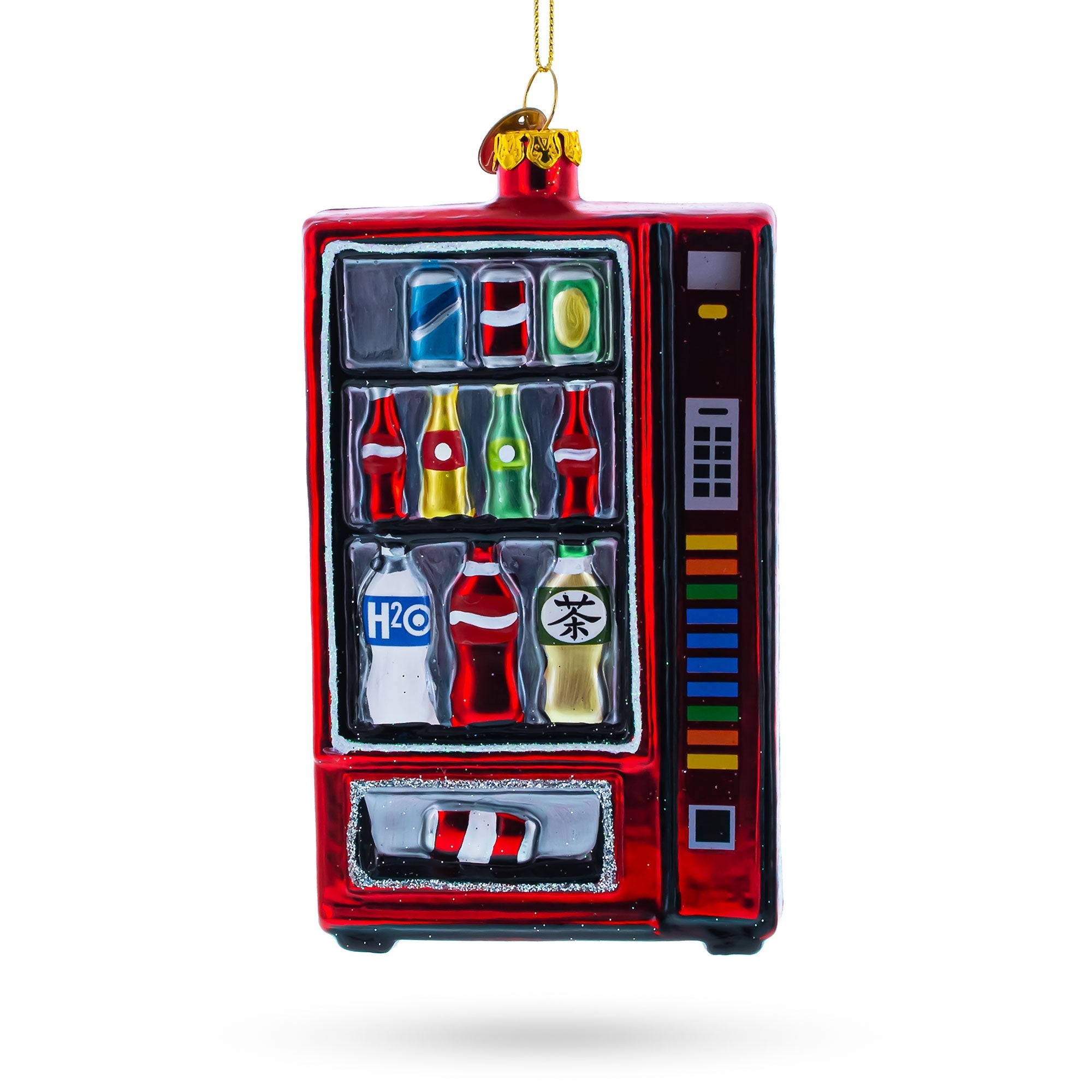 Quirky Soda Vending Machine - Blown Glass Christmas Ornament