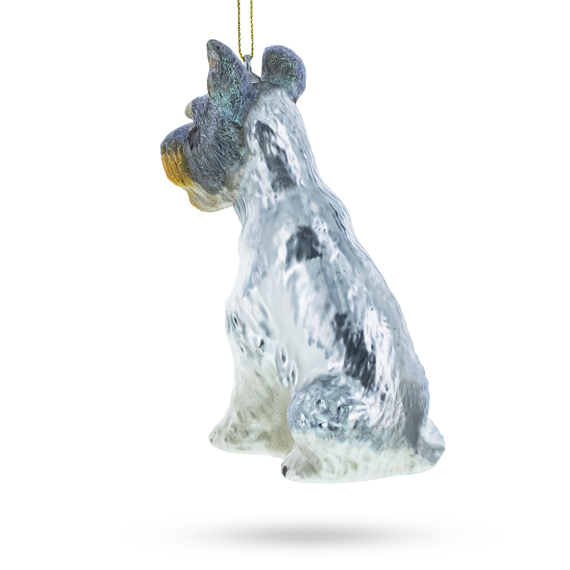 Charming Schnauzer - Blown Glass Christmas Ornament