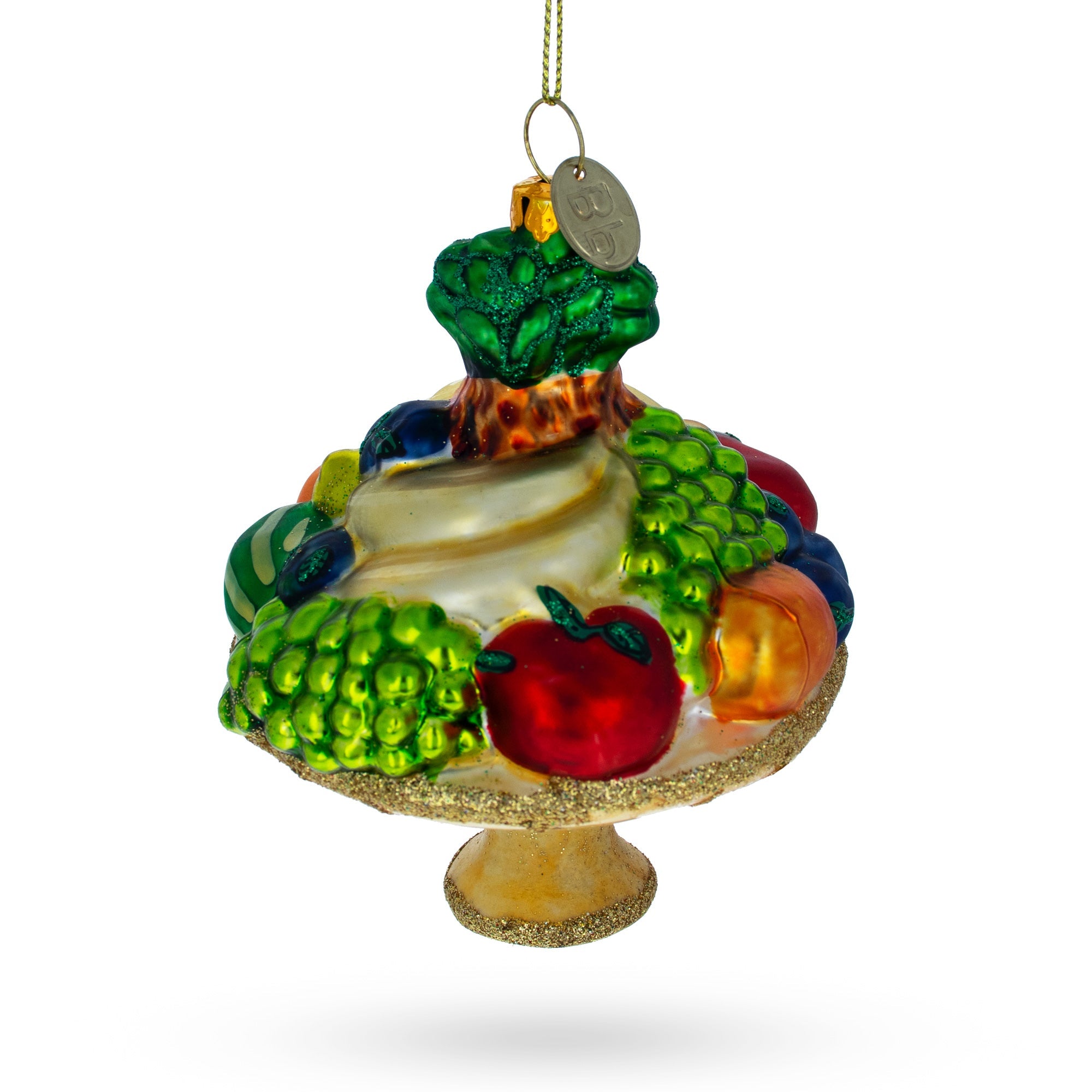 Sumptuous Fruit Platter - Blown Glass Christmas Ornament