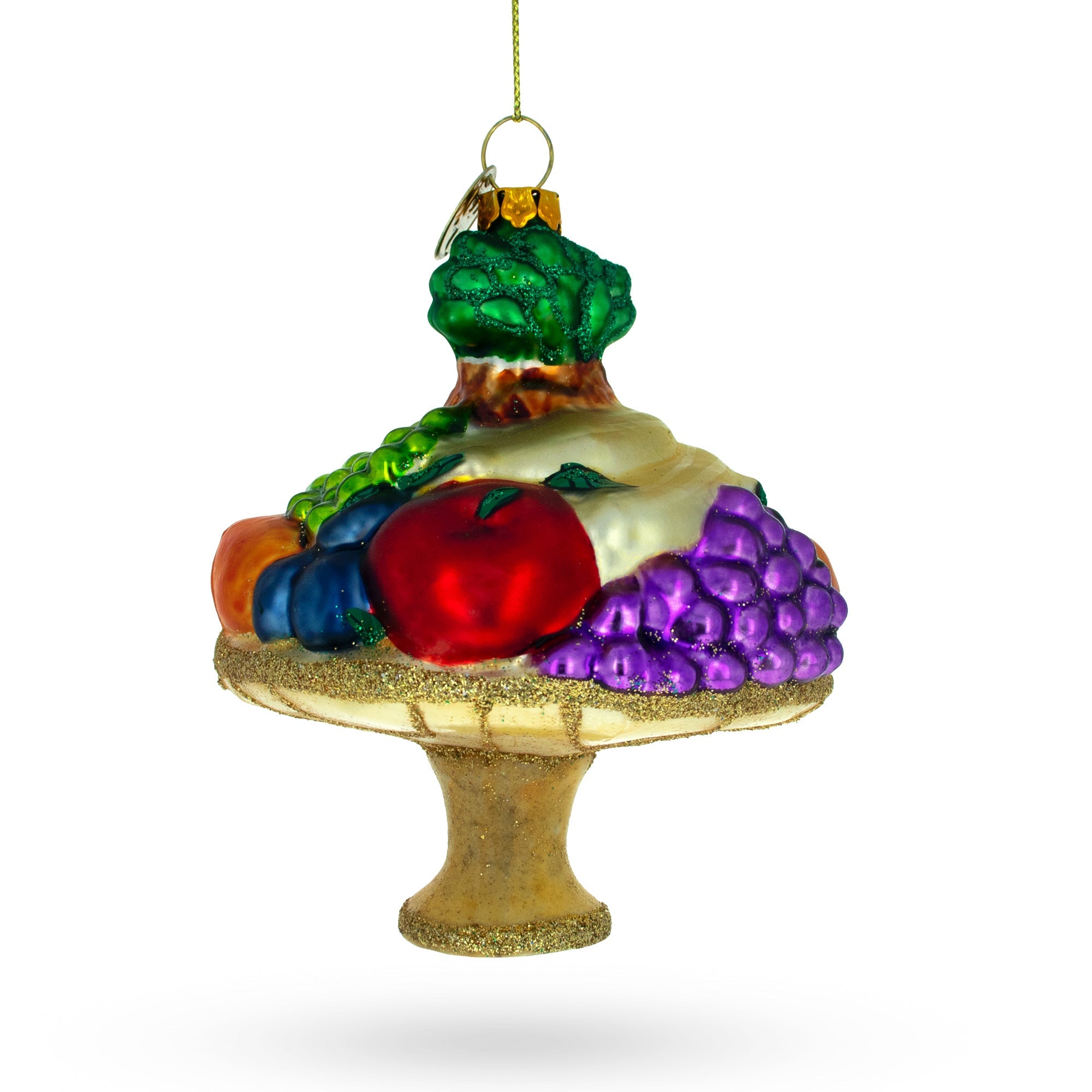 Sumptuous Fruit Platter - Blown Glass Christmas Ornament