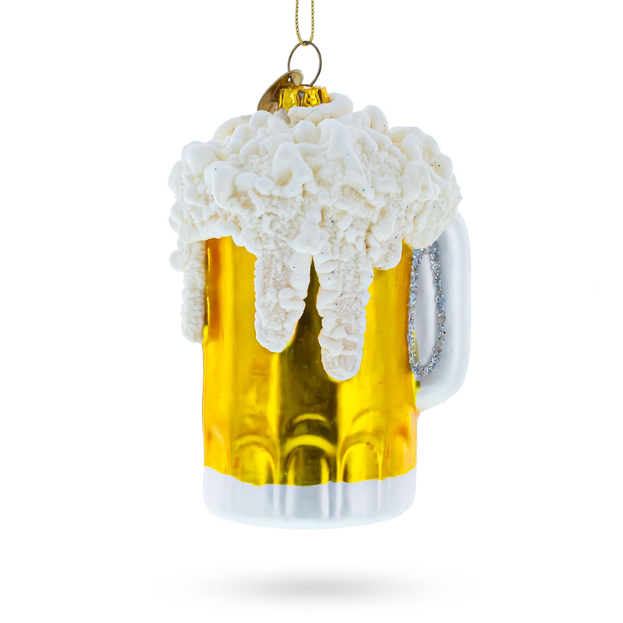 Frothy Beer Mug - Blown Glass Christmas Ornament