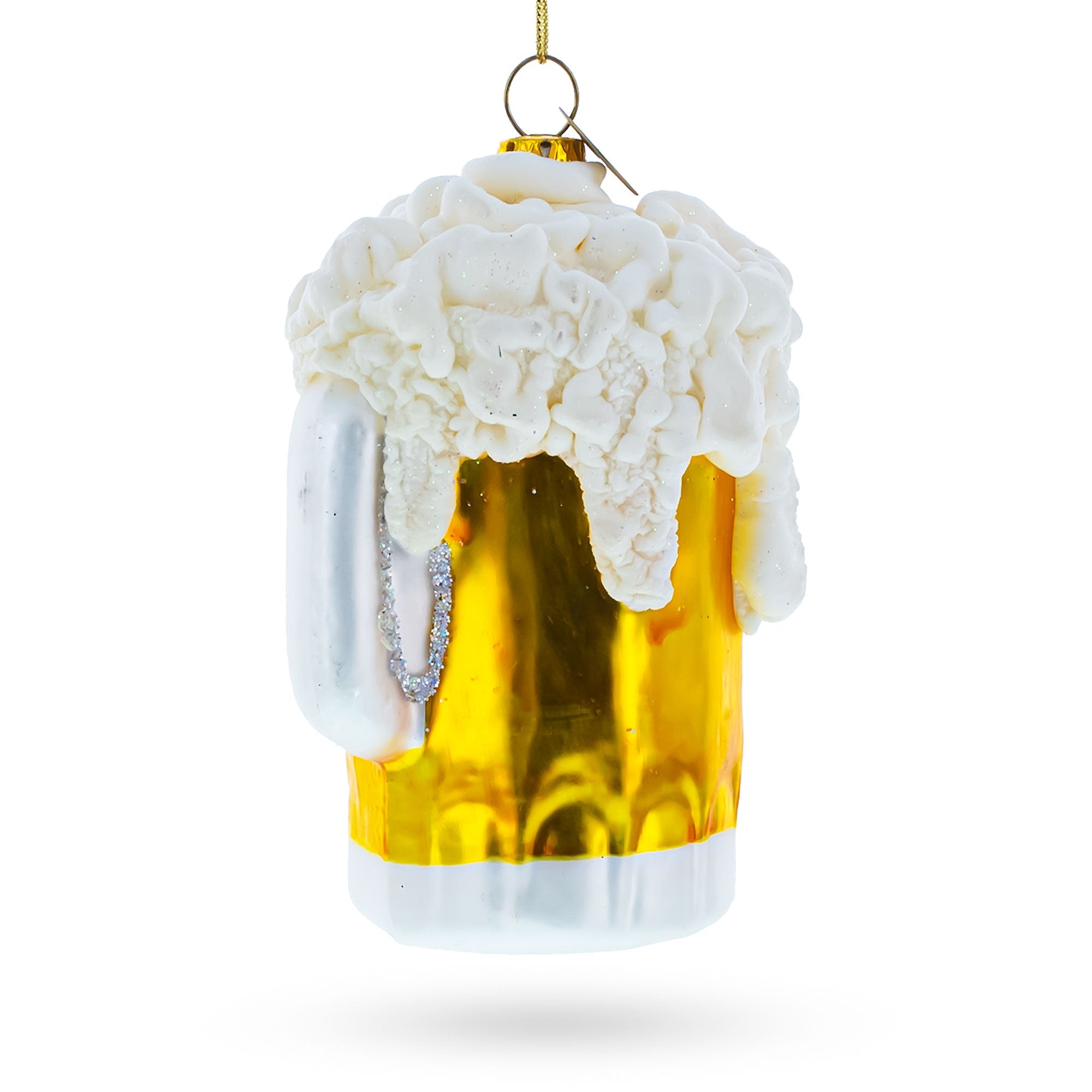 Frothy Beer Mug - Blown Glass Christmas Ornament