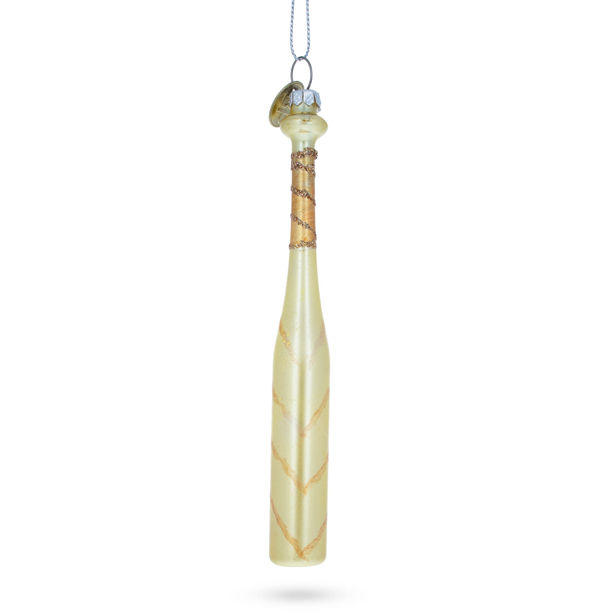 Classic Baseball Bat - Blown Glass Christmas Ornament