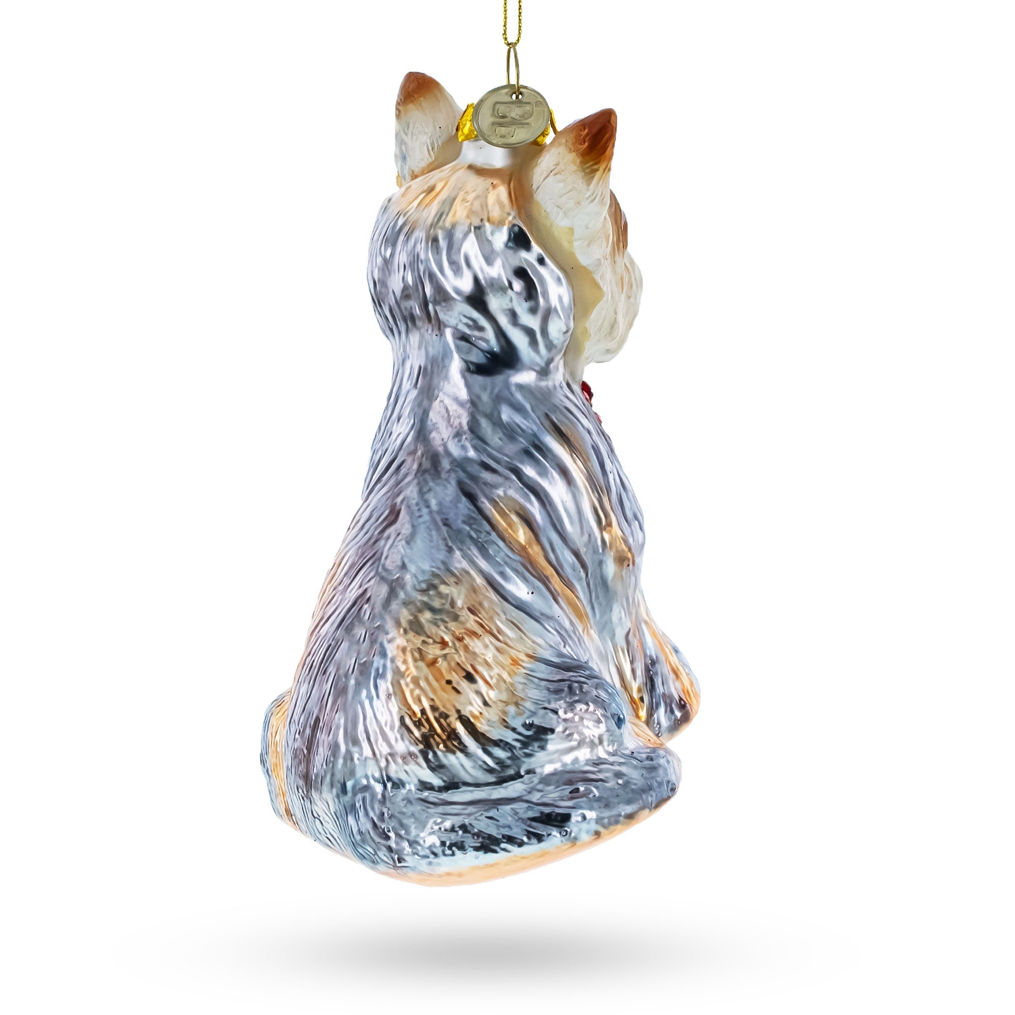 Yorkshire Terrier - Blown Glass Christmas Ornament