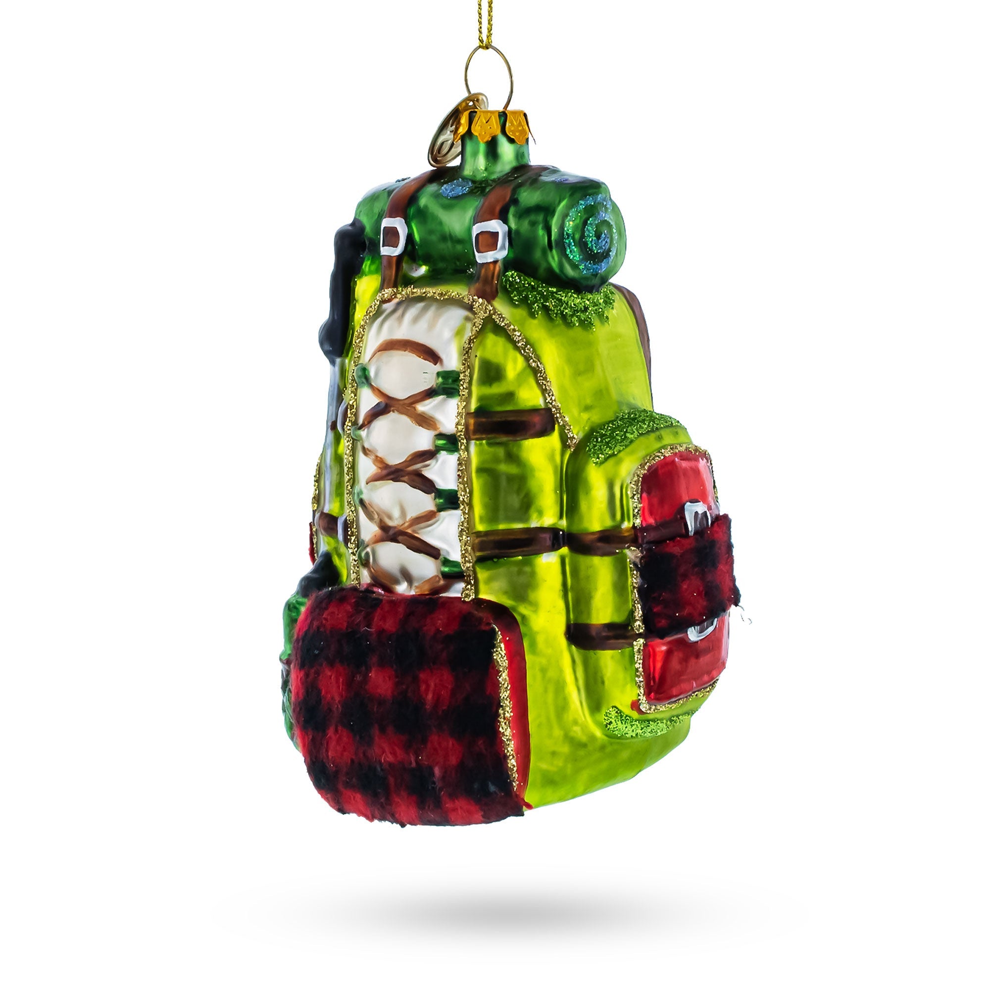 Globetrotter's Travel Backpack - Blown Glass Christmas Ornament