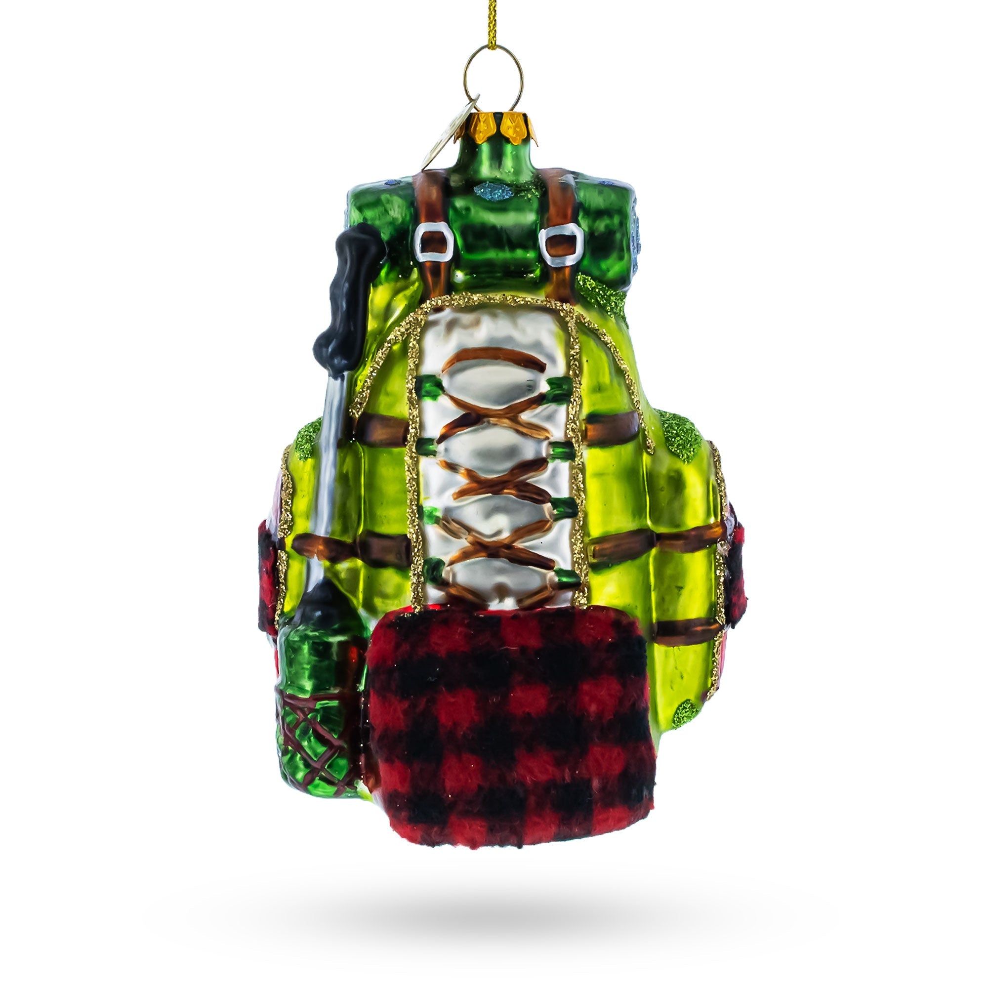 Globetrotter's Travel Backpack - Blown Glass Christmas Ornament