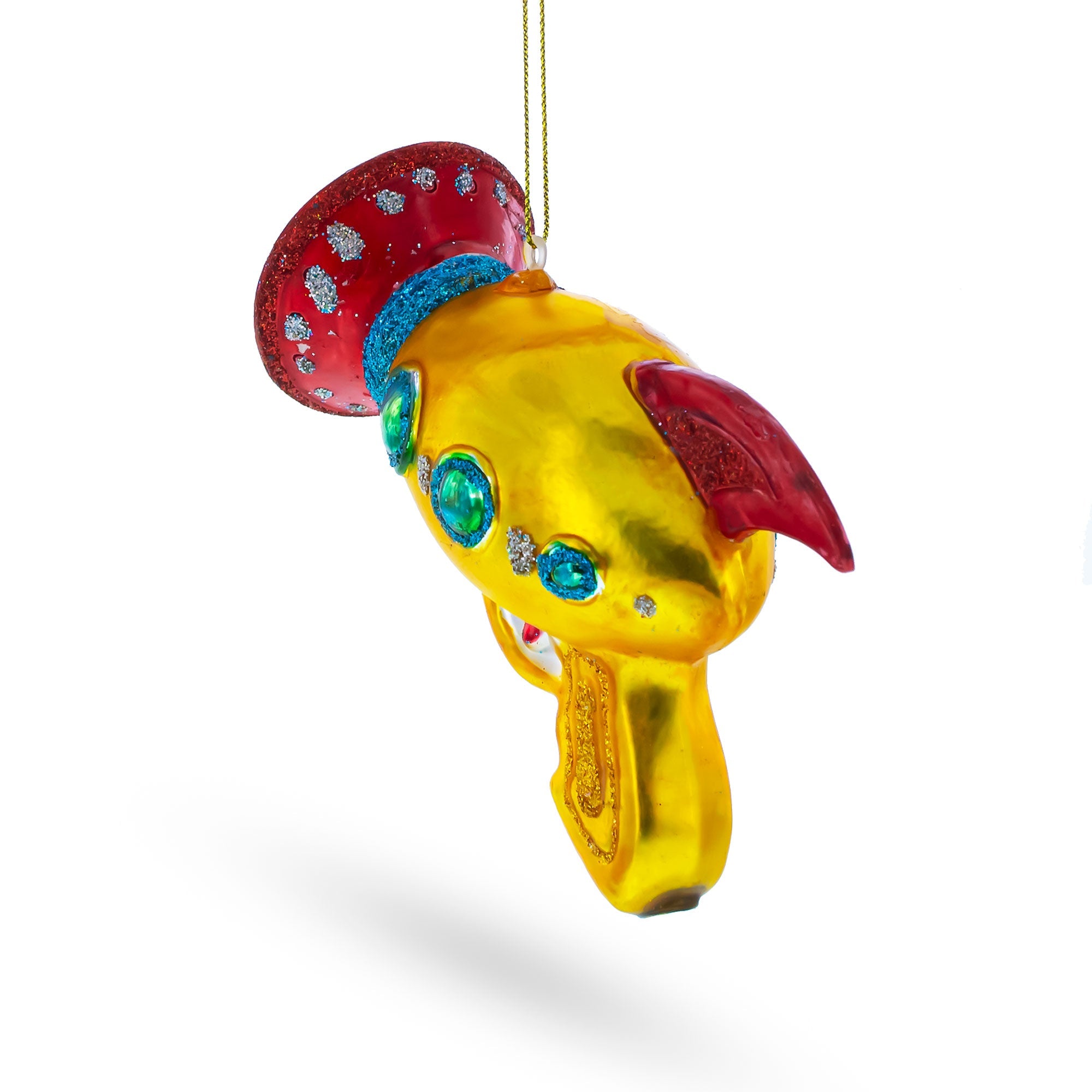 Futuristic Laser Gun - Blown Glass Christmas Ornament