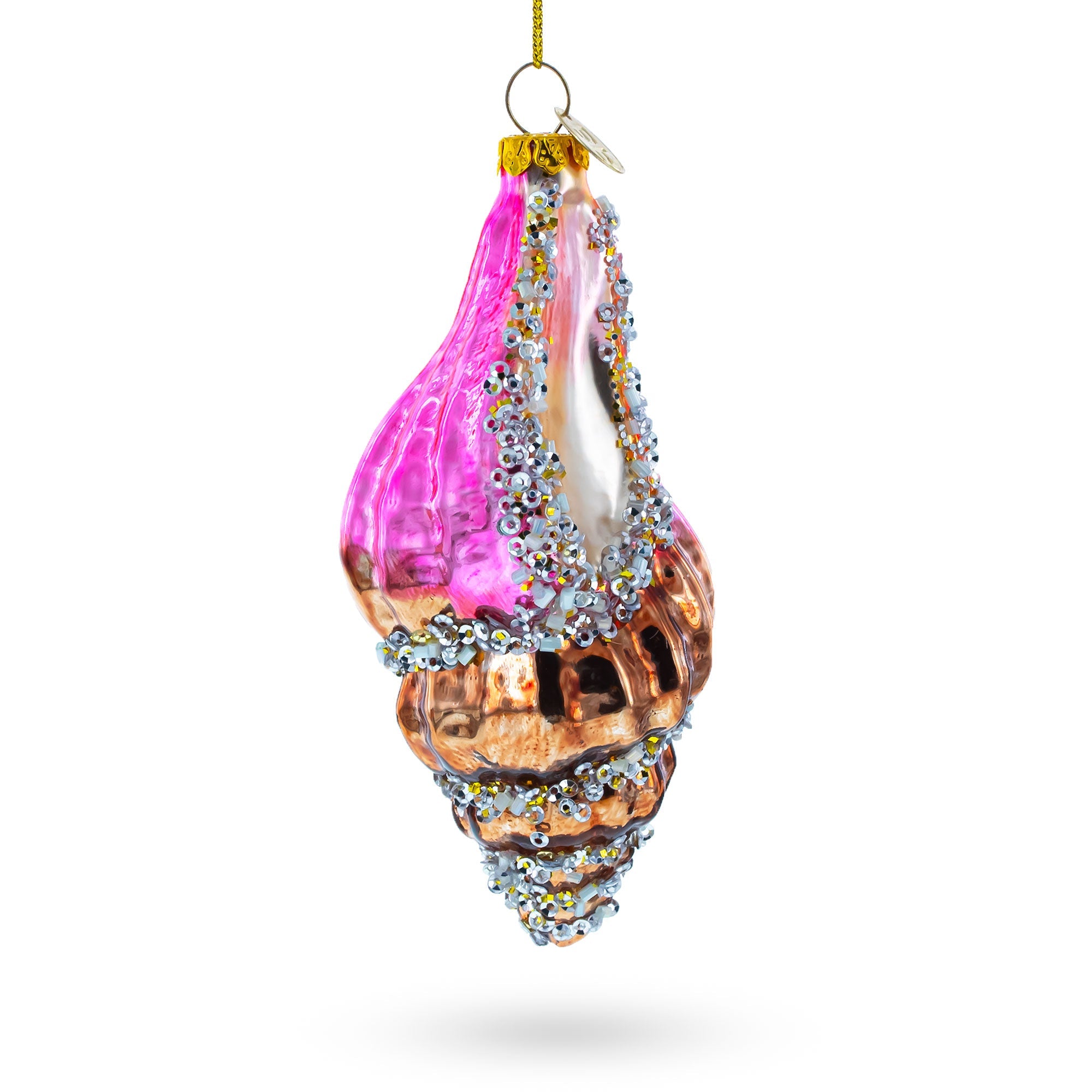 Conch Shell - Blown Glass Christmas Ornament