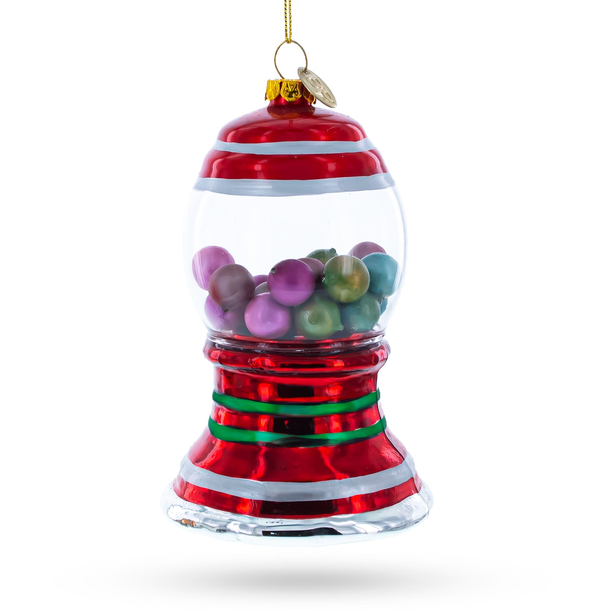 Nostalgic Gumball Machine - Blown Glass Christmas Ornament