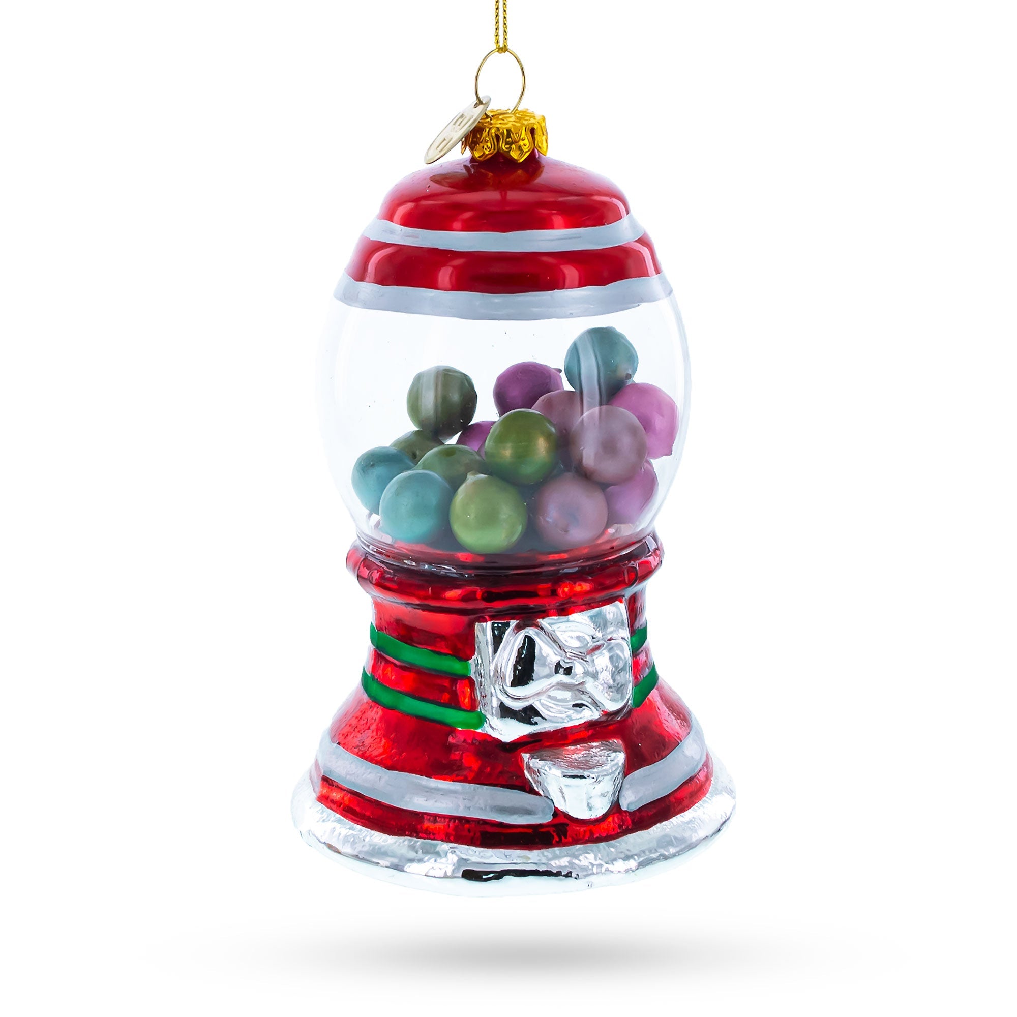 Nostalgic Gumball Machine - Blown Glass Christmas Ornament