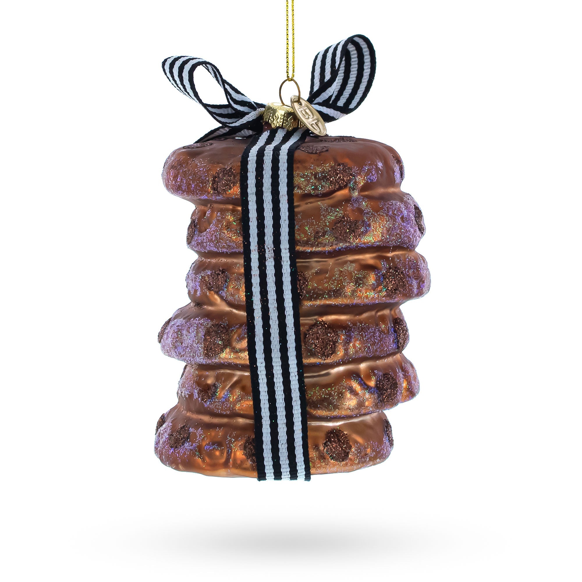 Delectable Chocolate Chip Cookies - Blown Glass Christmas Ornament