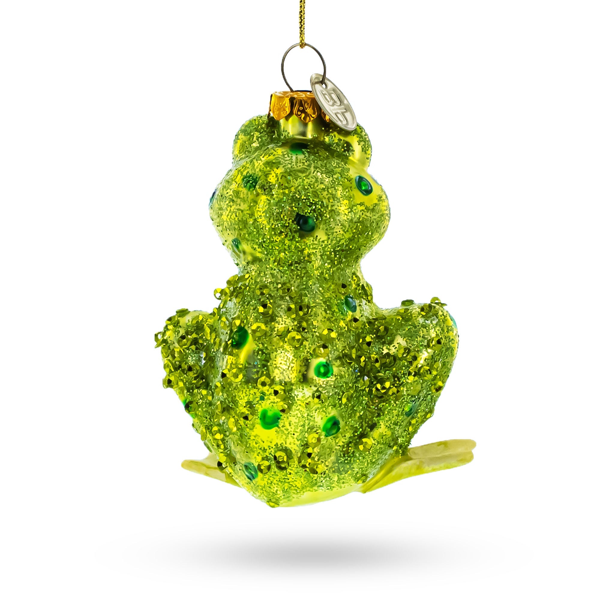 Shimmering Frog - Blown Glass Christmas Ornament