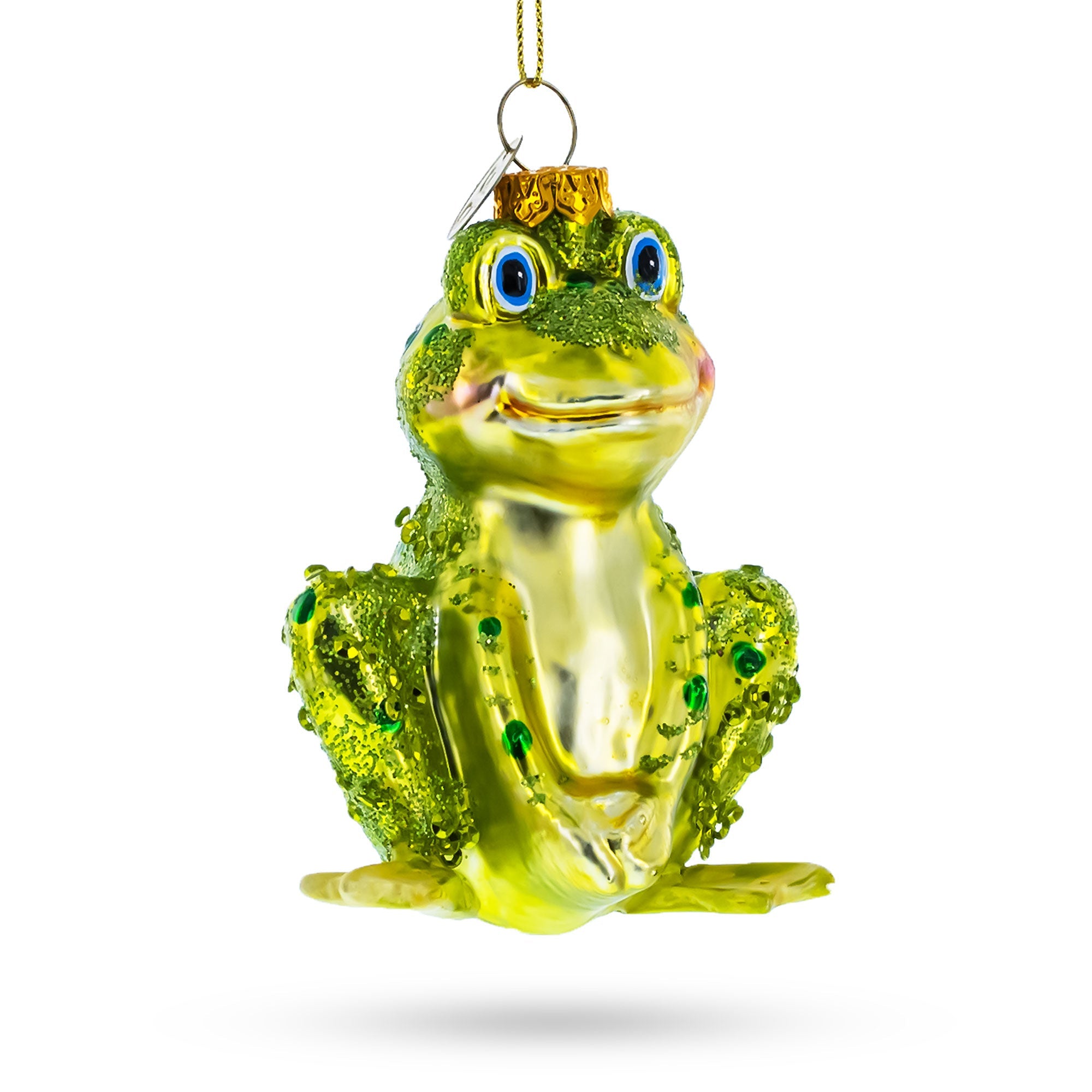 Shimmering Frog - Blown Glass Christmas Ornament