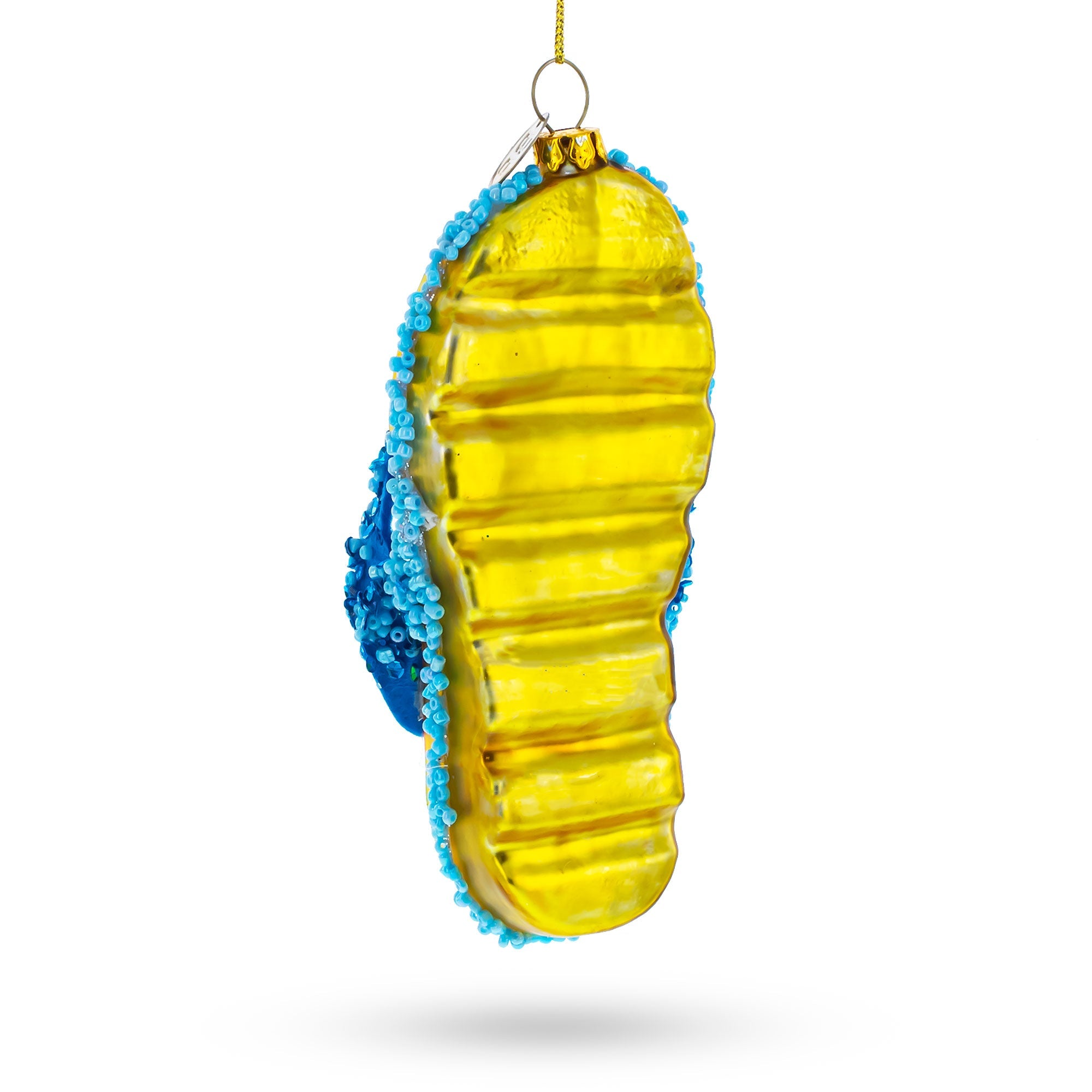 Beaded Flip Flops - Blown Glass Christmas Ornament