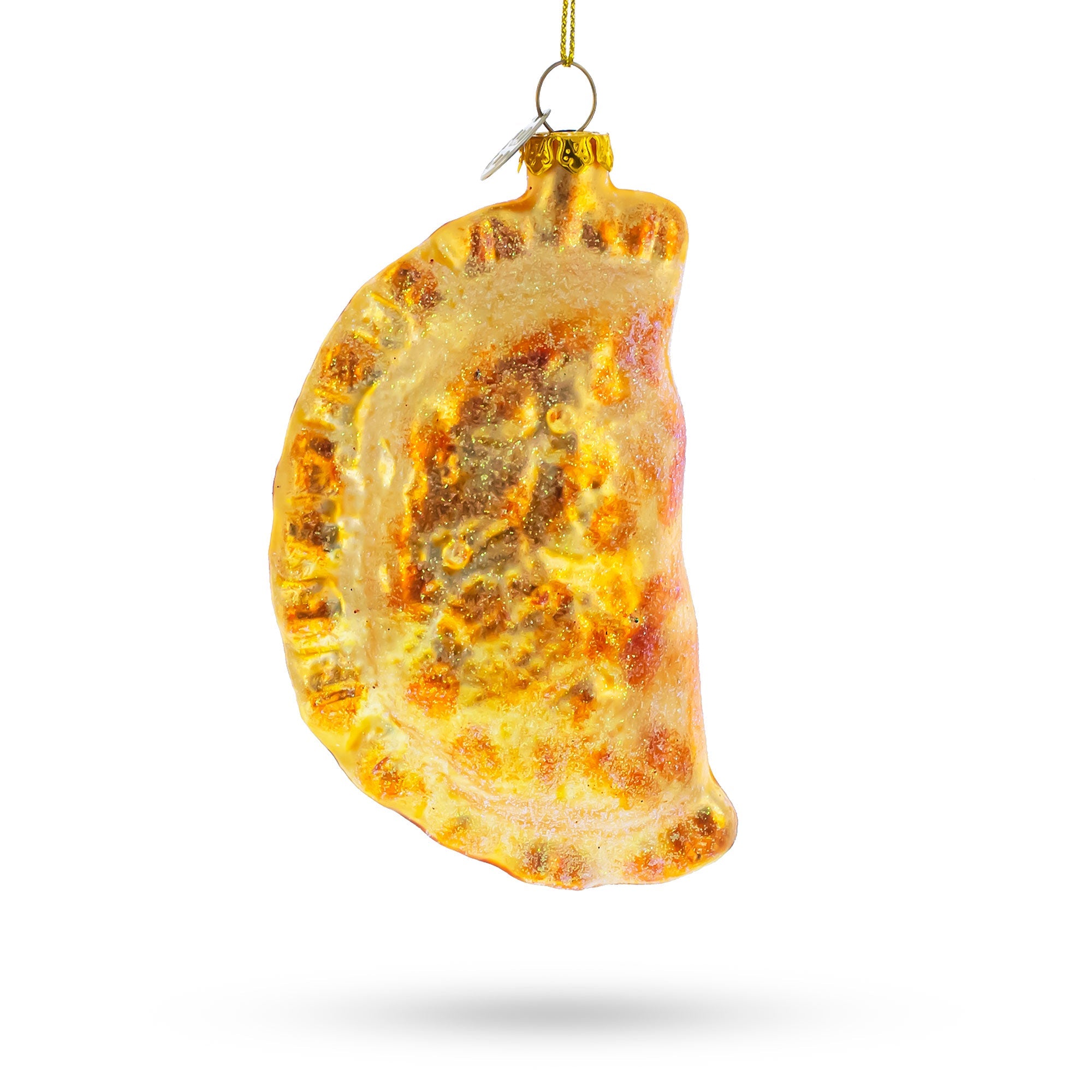 Delicious Fried Pierogi Dumpling - Blown Glass Christmas Ornament