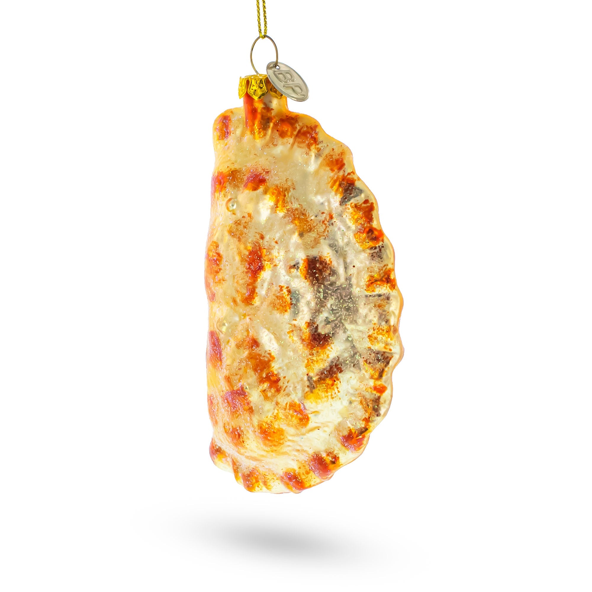 Delicious Fried Pierogi Dumpling - Blown Glass Christmas Ornament