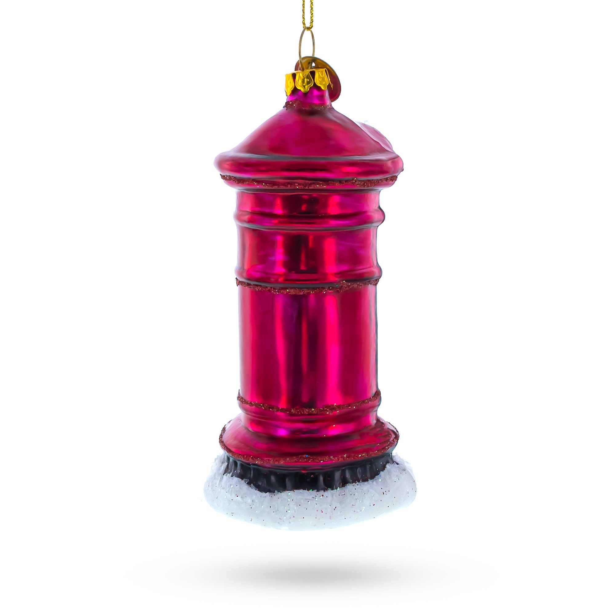 Red Mailbox With Letter To Santa - Blown Glass Christmas Ornament