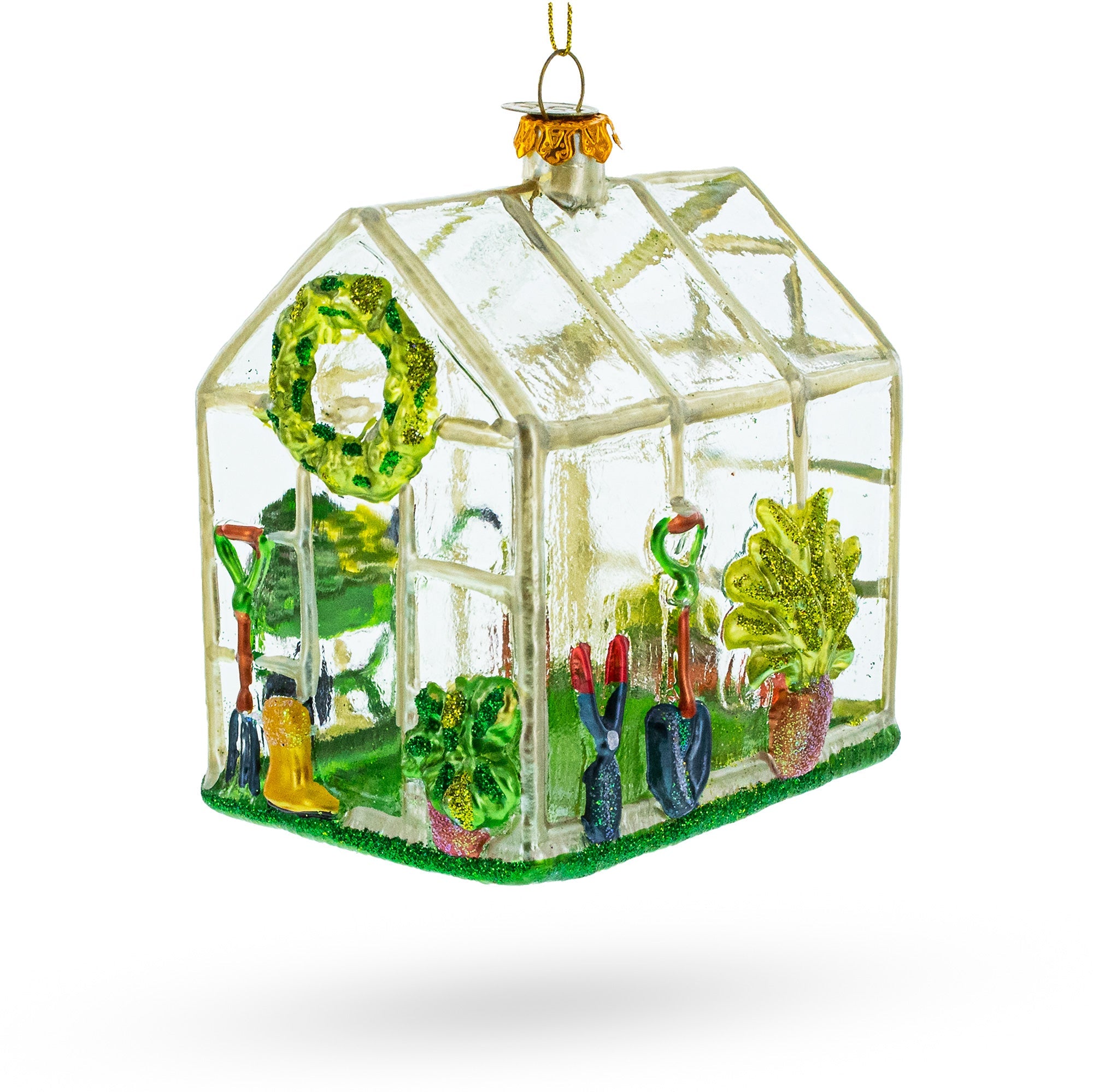 Enchanted Greenhouse - Blown Glass Christmas Ornament