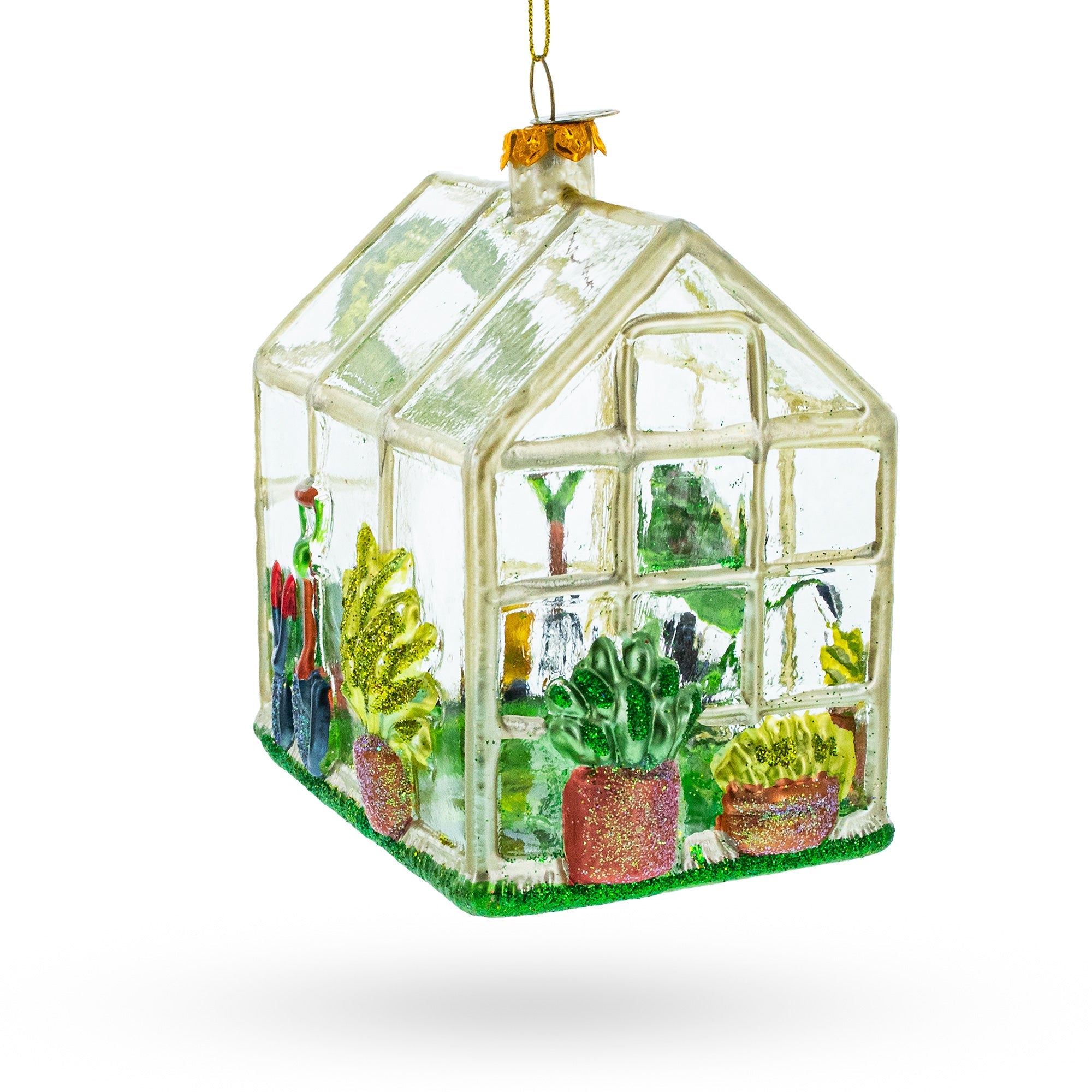 Enchanted Greenhouse - Blown Glass Christmas Ornament