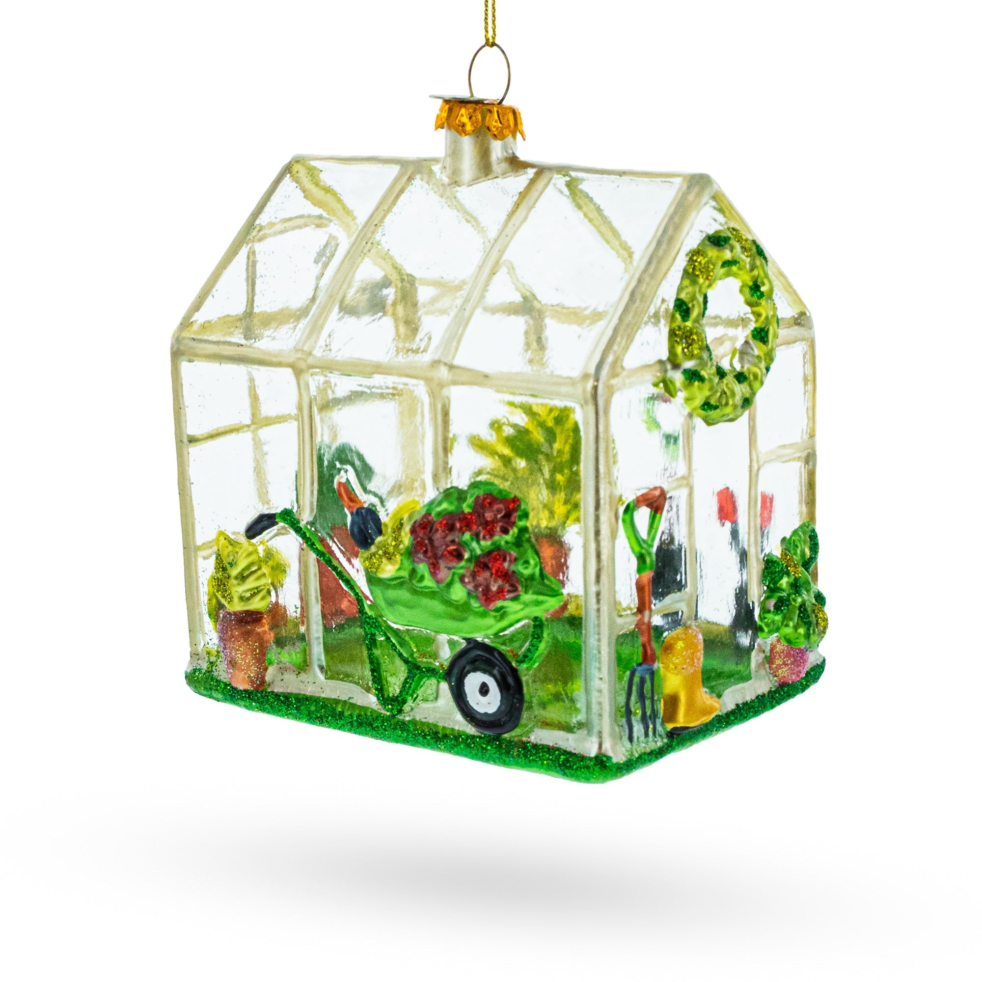 Enchanted Greenhouse - Blown Glass Christmas Ornament