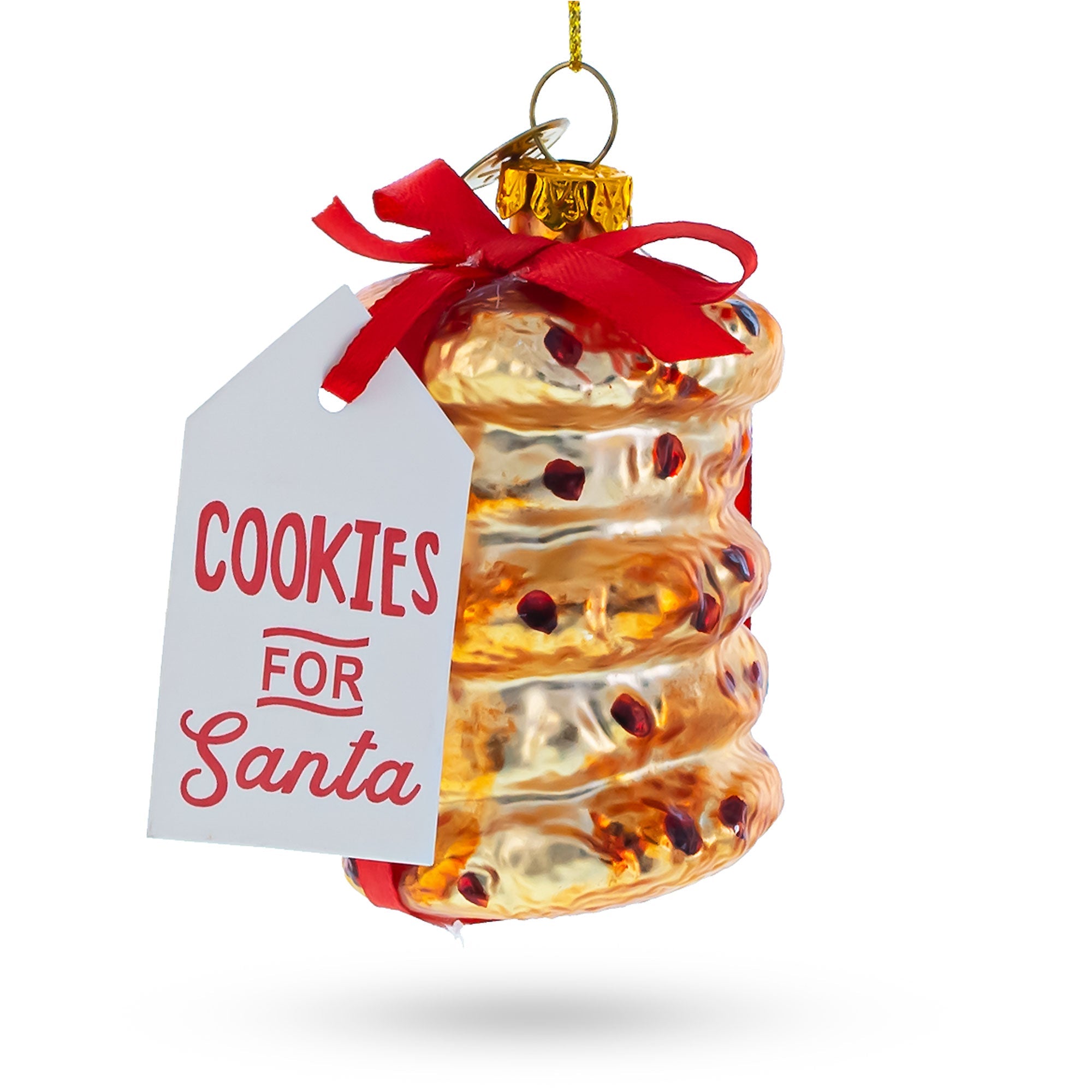 Glistening Cookies For Santa - Blown Glass Christmas Ornament