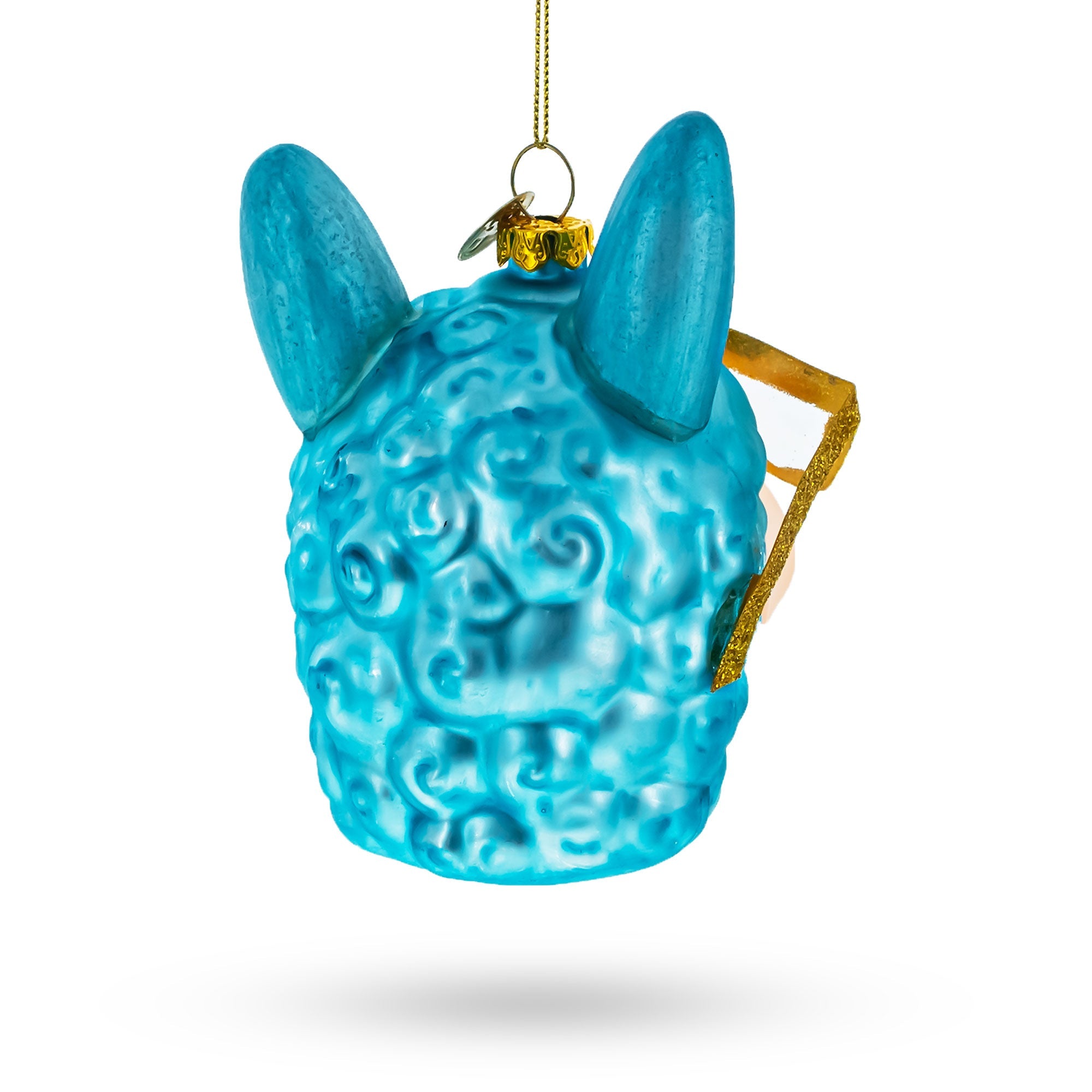 Stylish Lama Rocking Funky Glasses - Blown Glass Christmas Ornament