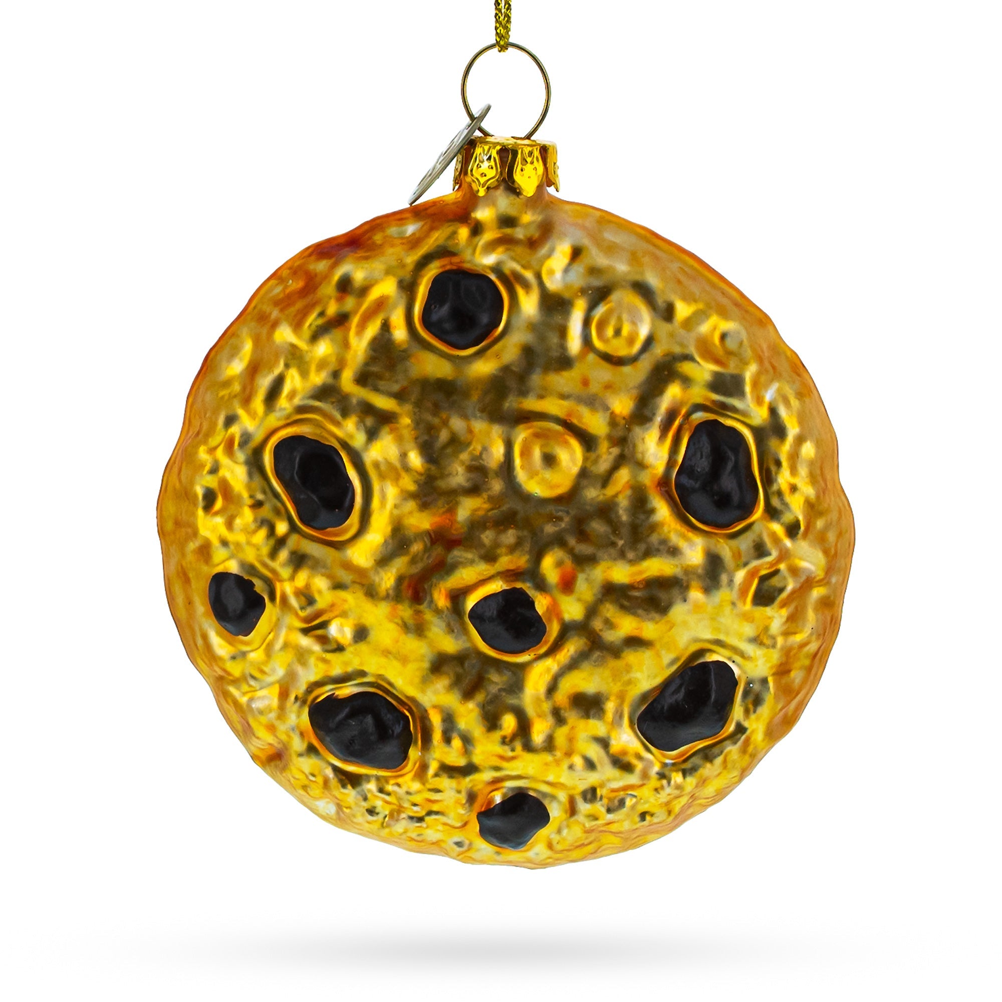 Santa's Snack: Chocolate Chip Cookie - Blown Glass Christmas Ornament