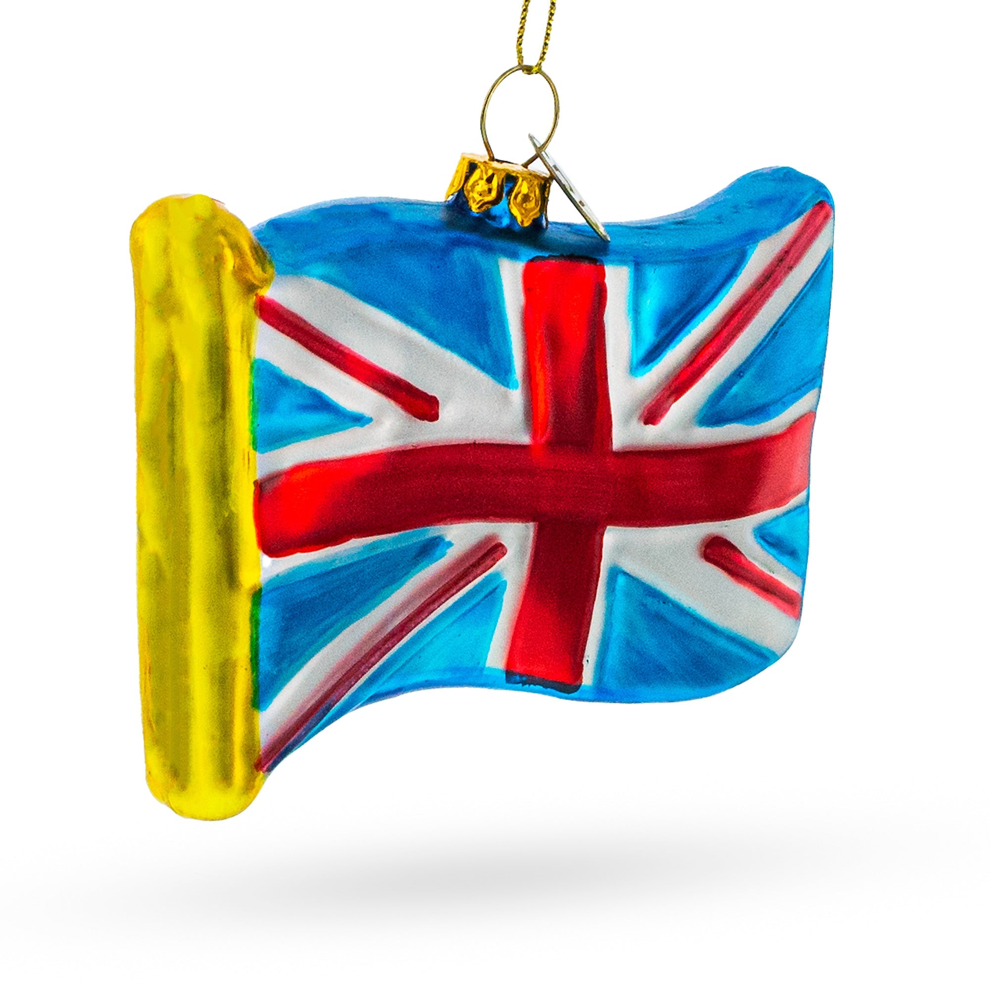 United Kingdom Flag - Blown Glass Christmas Ornament